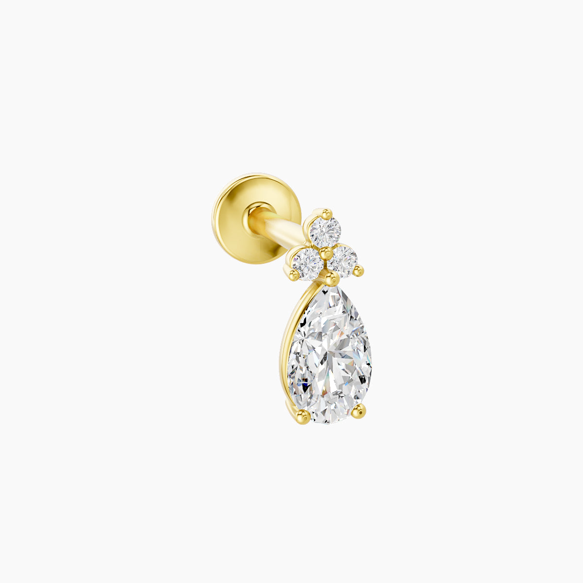 Abeona | 18k Yellow Gold 7.5 mm 6.5 mm Diamond Piercing