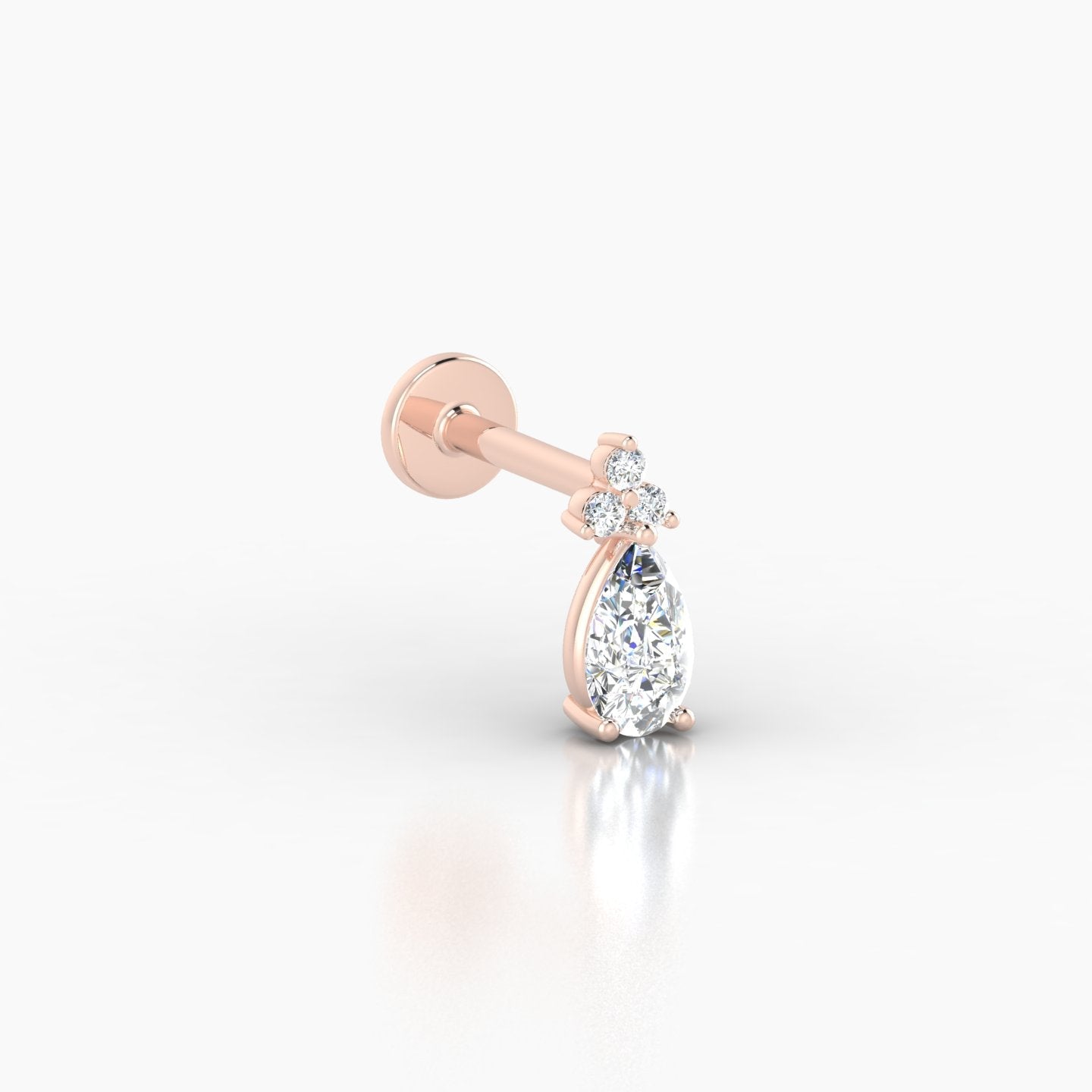 Abeona | 18k Rose Gold 7.5 mm 6.5 mm Diamond Piercing