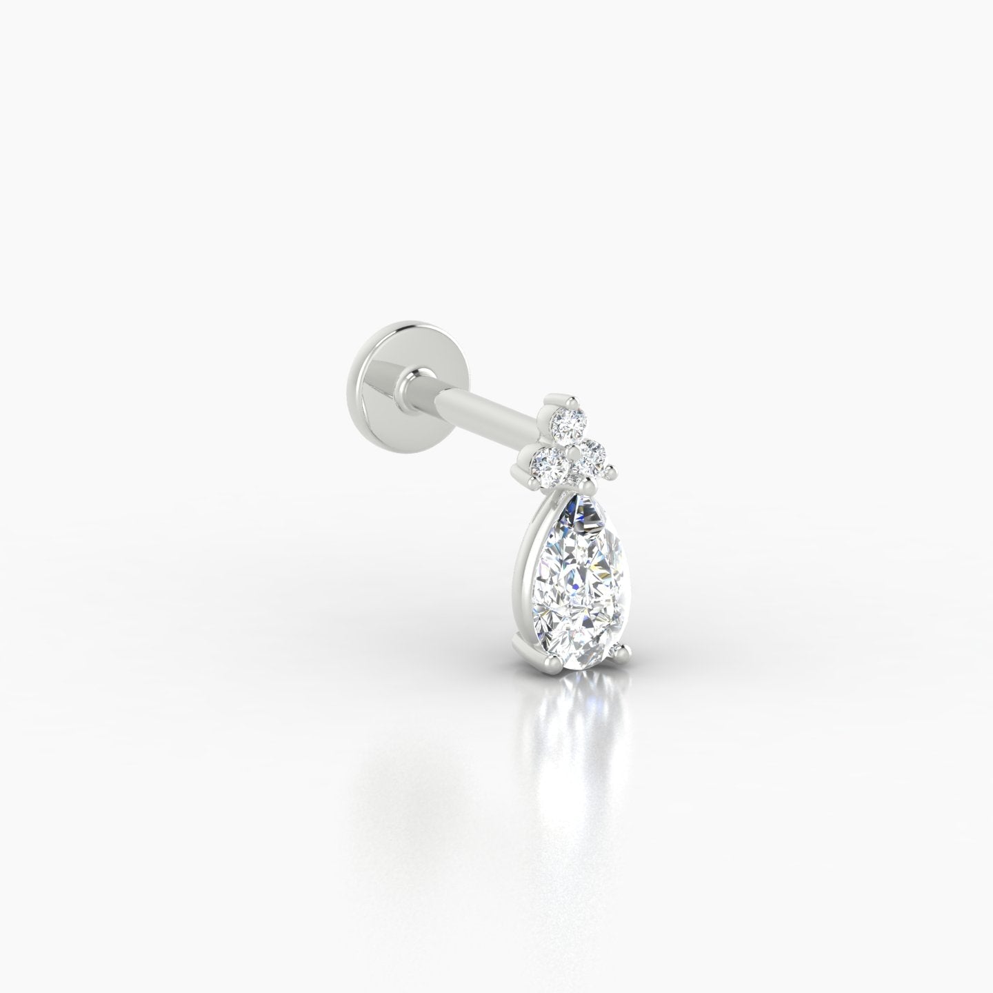 Abeona | 18k White Gold 7.5 mm 6.5 mm Diamond Piercing