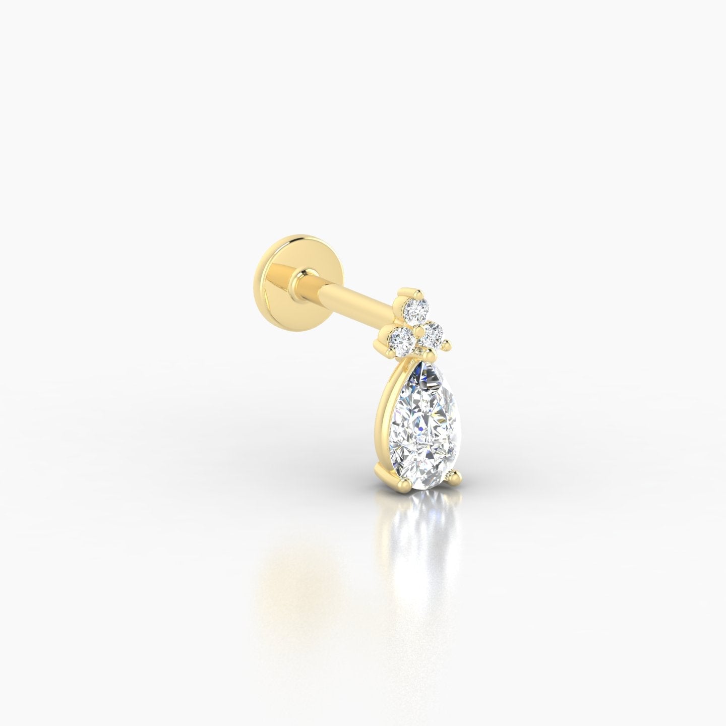 Abeona | 18k Yellow Gold 7.5 mm 6.5 mm Diamond Piercing