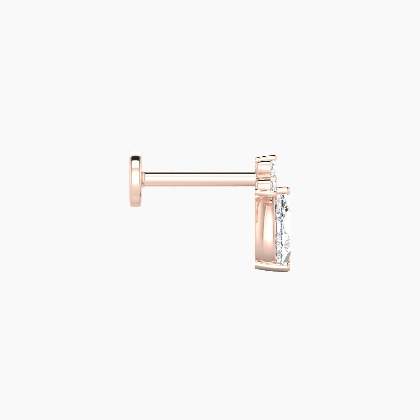 Abeona | 18k Rose Gold 7.5 mm 6.5 mm Diamond Piercing