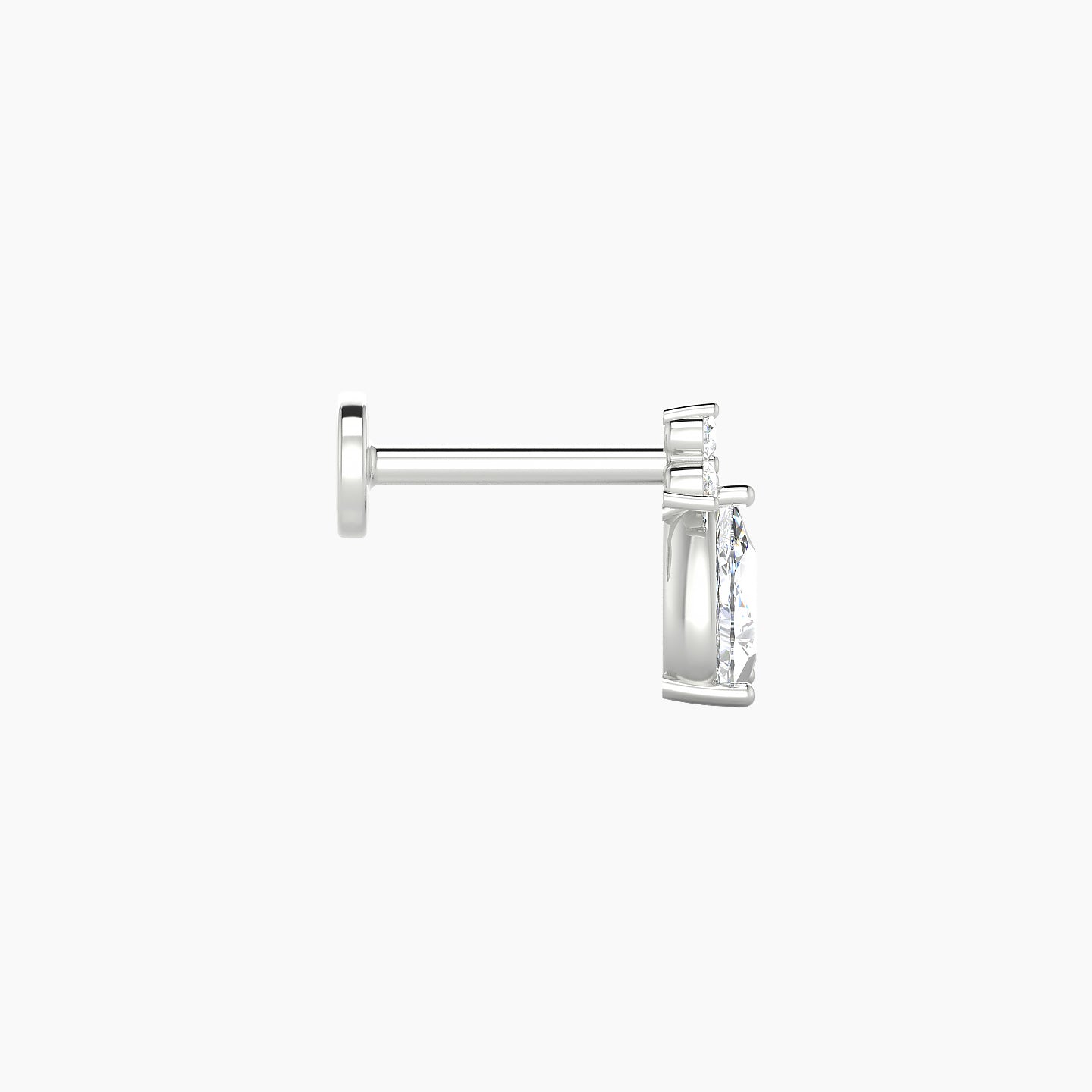 Abeona | 18k White Gold 7.5 mm 6.5 mm Diamond Piercing