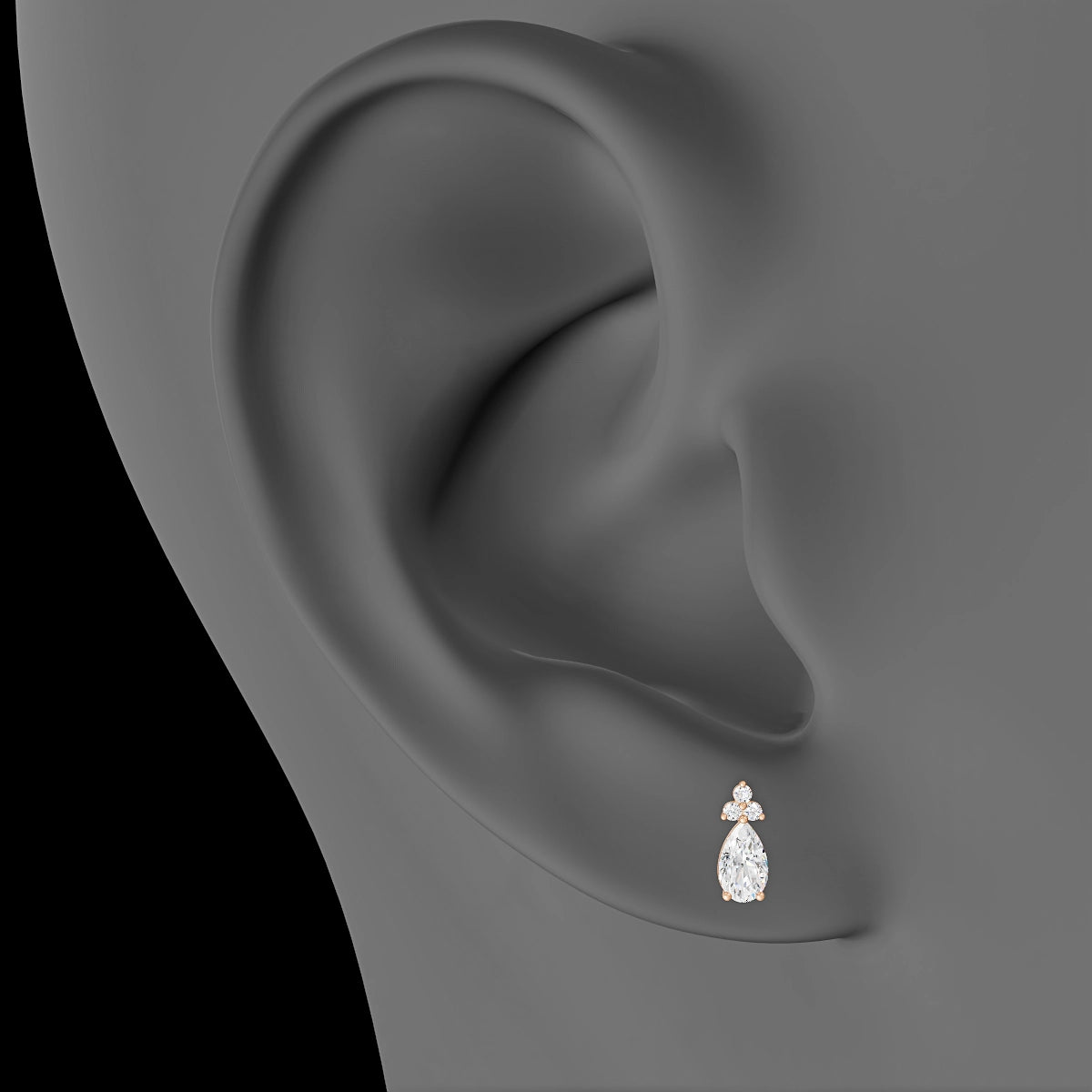 Abeona | 18k Rose Gold 7.5 mm 8 mm Diamond Piercing