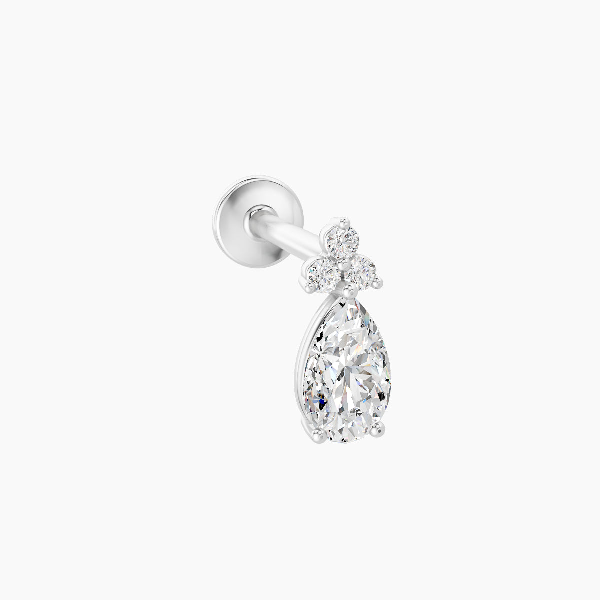 Abeona | 18k White Gold 7.5 mm 8 mm Diamond Piercing