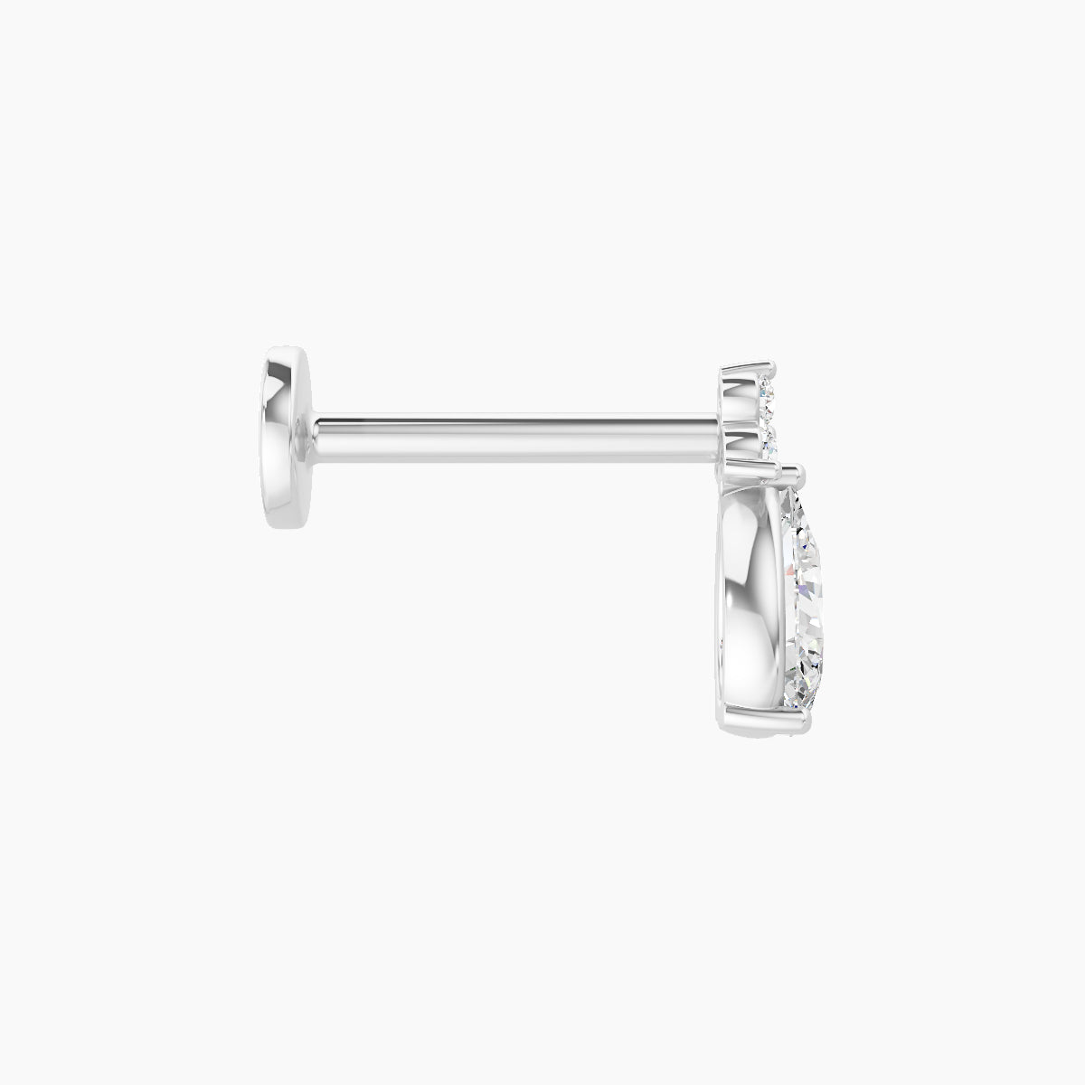 Abeona | 18k White Gold 7.5 mm 8 mm Diamond Piercing