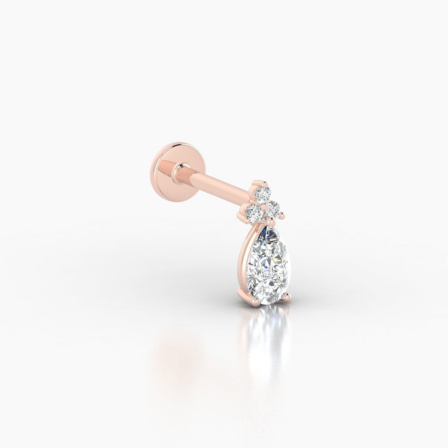 Abeona | 18k Rose Gold 7.5 mm 8 mm Diamond Piercing