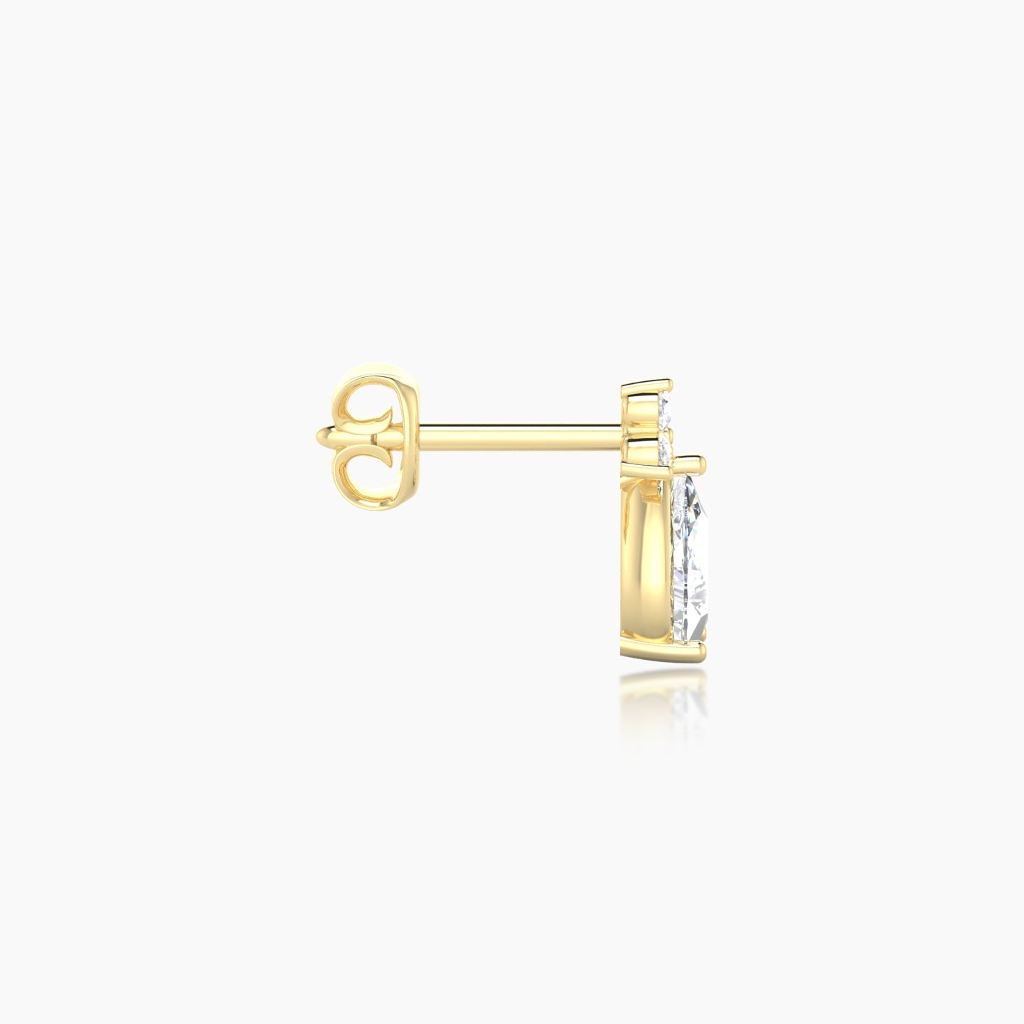 Abeona | 18k Yellow Gold 7.5 mm Diamond Earring
