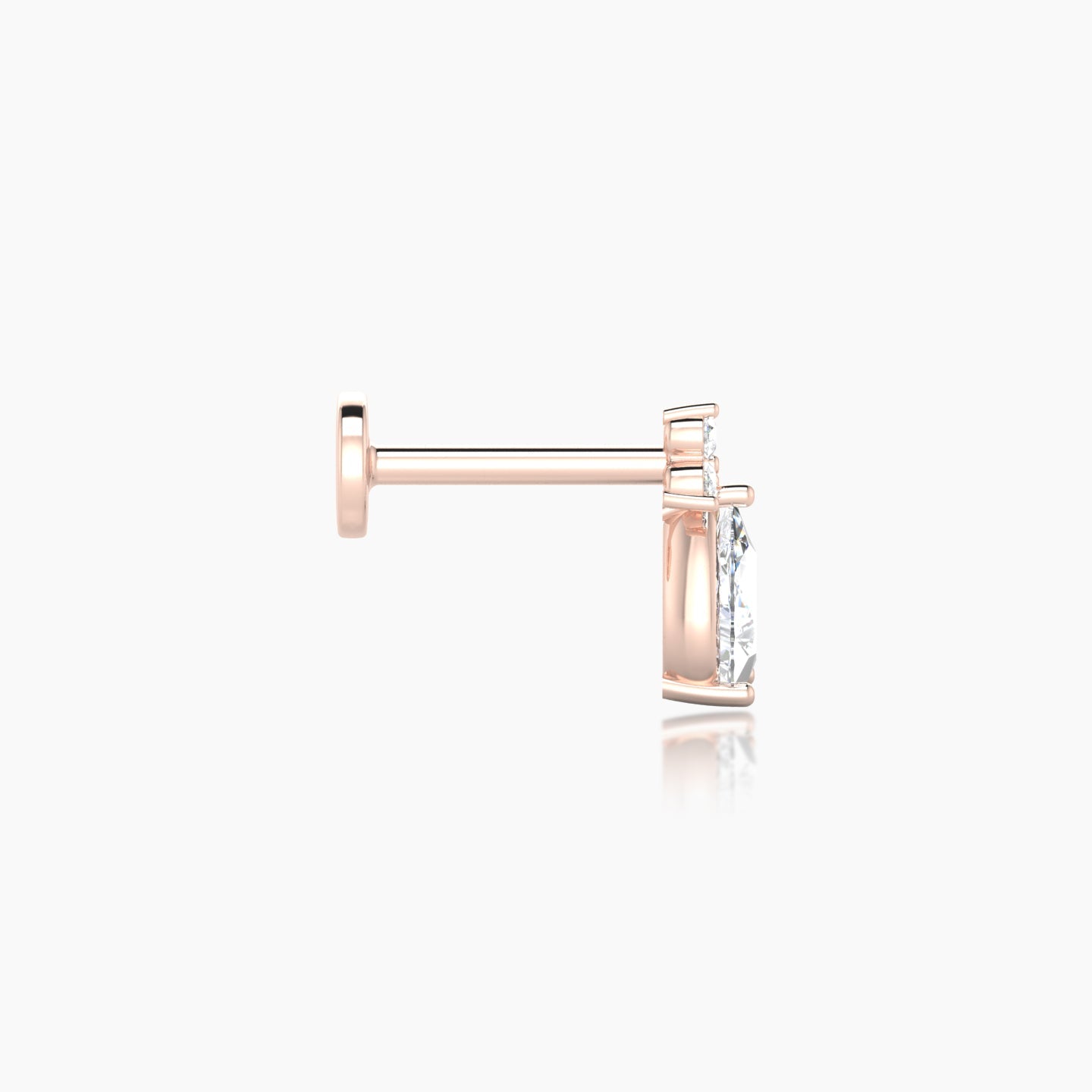 Abeona | 18k Rose Gold 7.5 mm Diamond Piercing