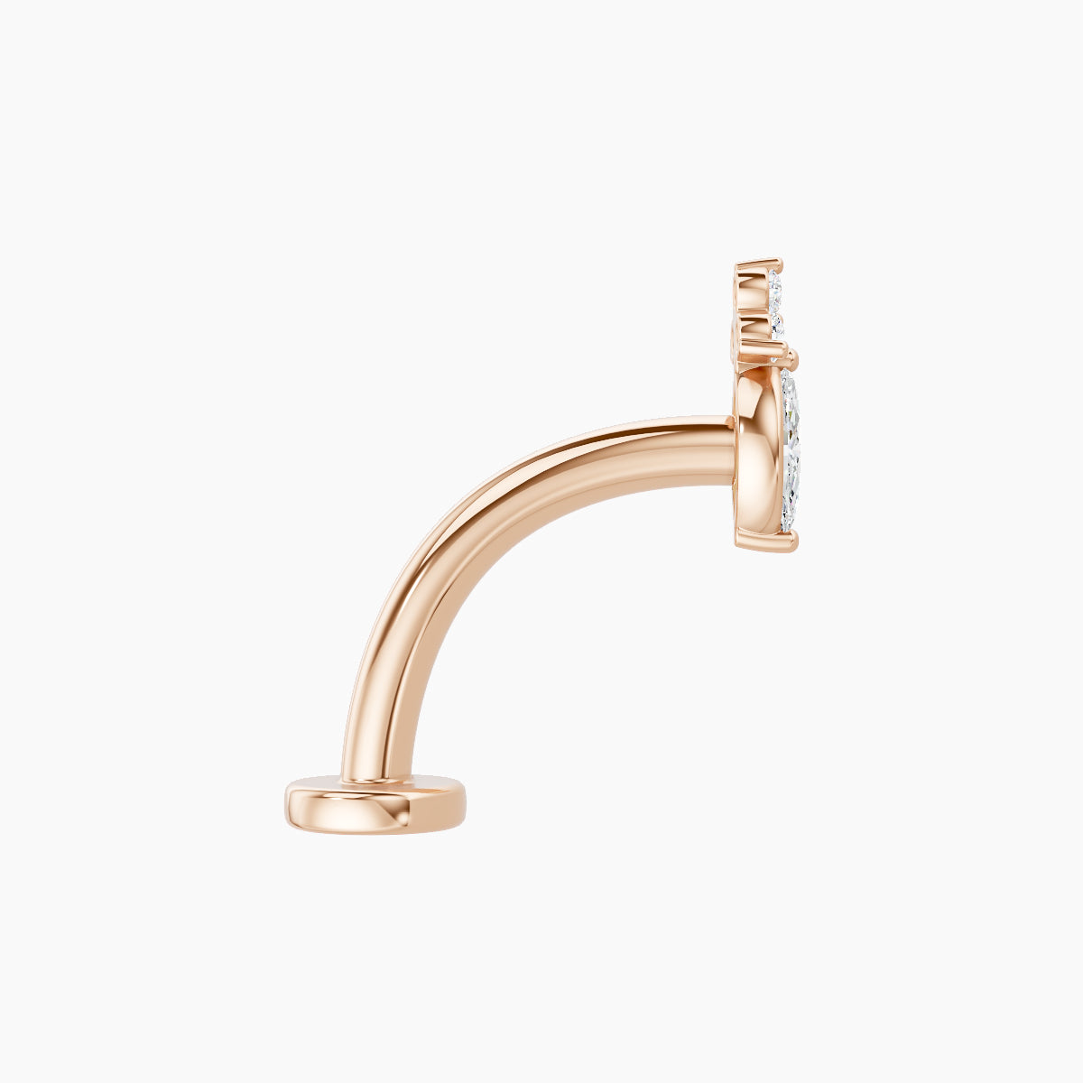 Adeona | 18k Rose Gold 7 mm 10 mm Diamond Floating Navel Piercing