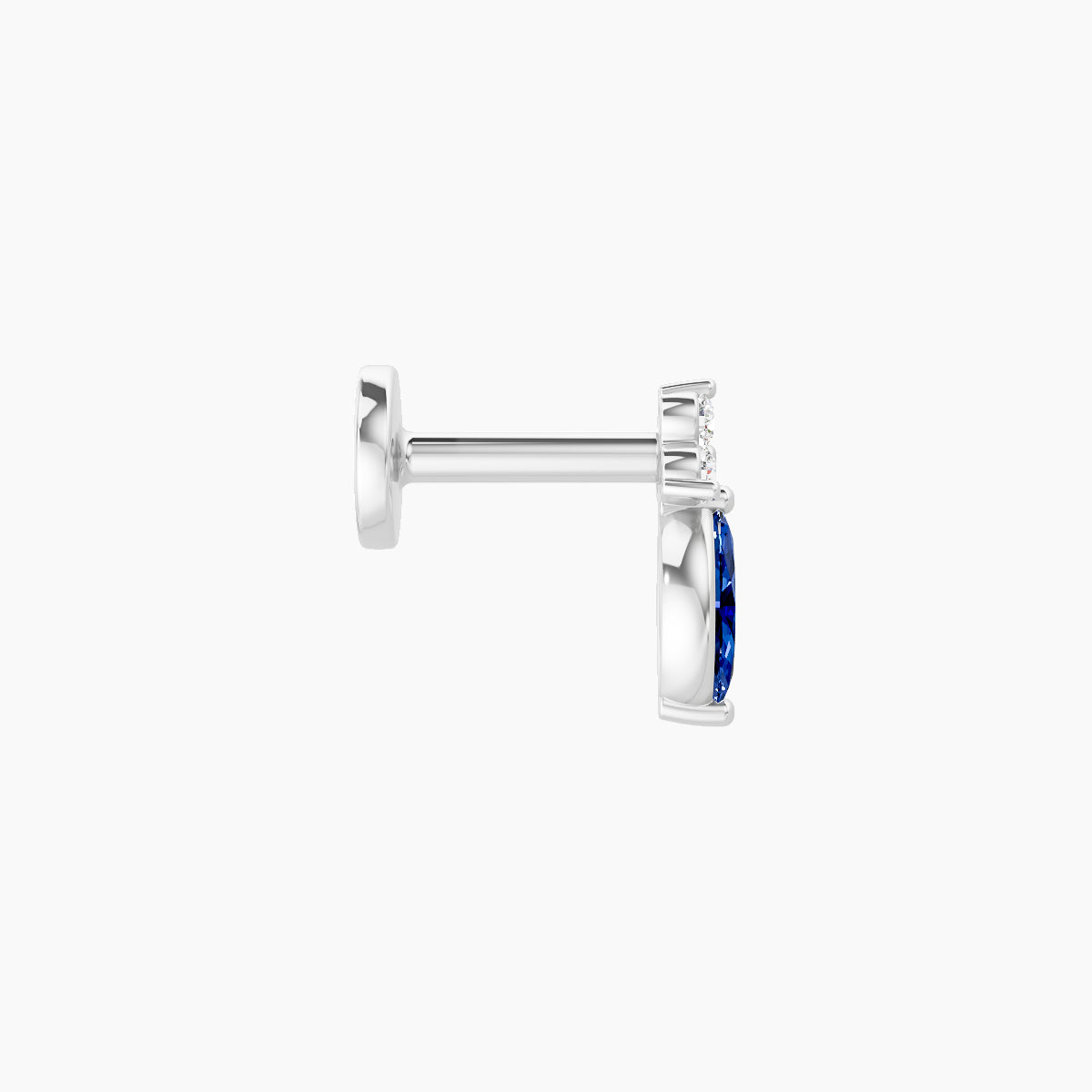 Adeona | 18k White Gold 5 mm 7 mm Sapphire & Diamond Piercing