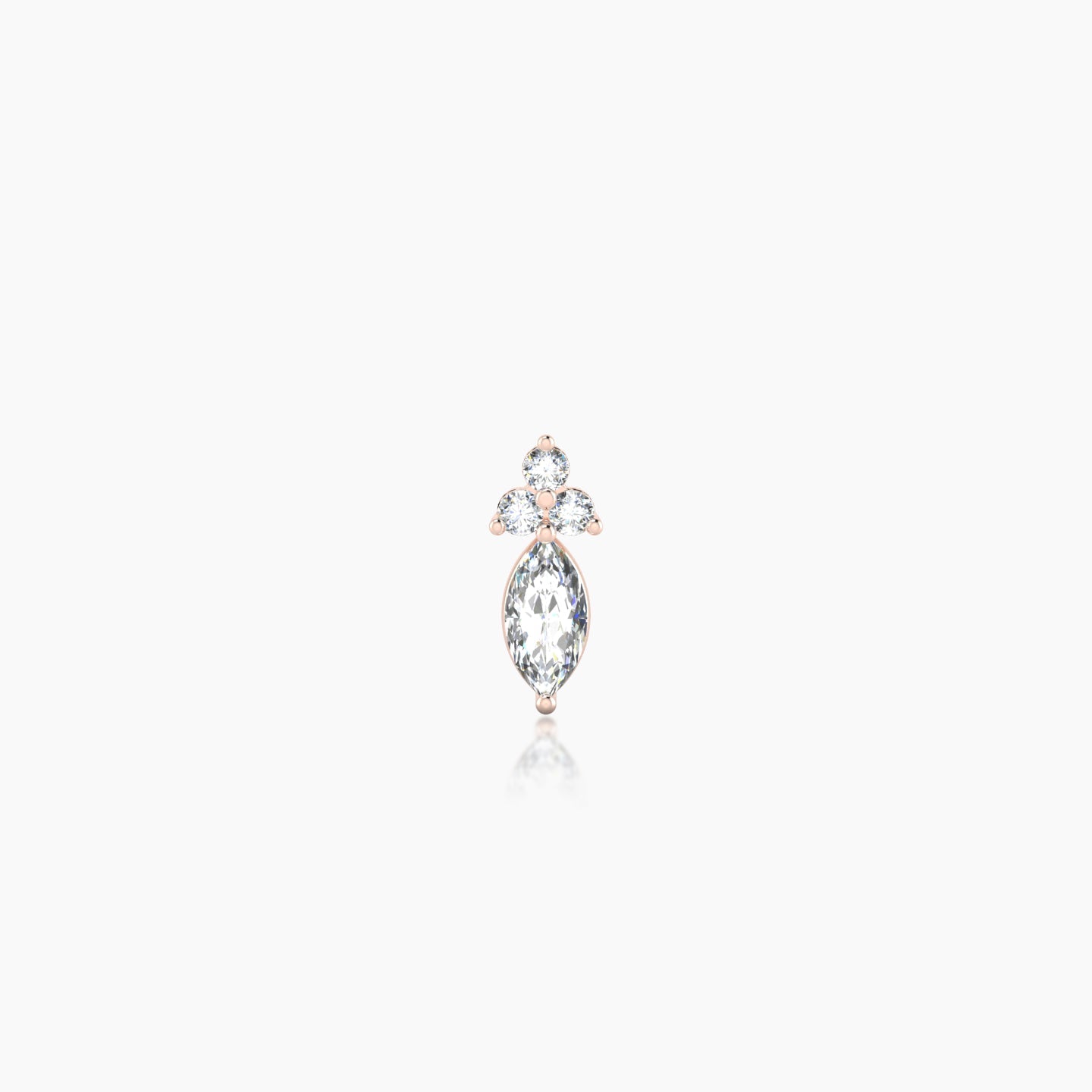 Adeona | 18k Rose Gold 7 mm 5 mm Diamond Piercing