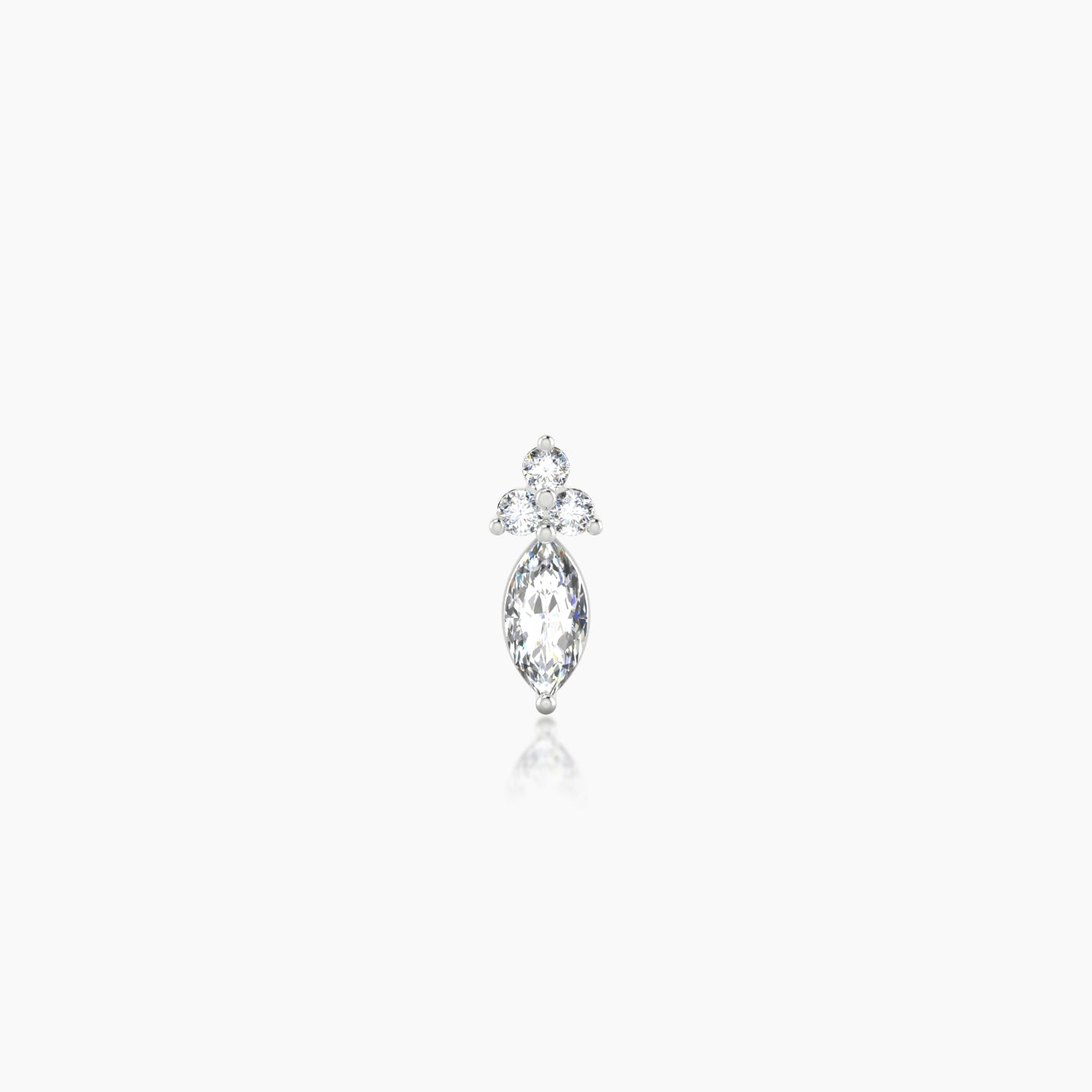 Adeona | 18k White Gold 7 mm 5 mm Diamond Piercing