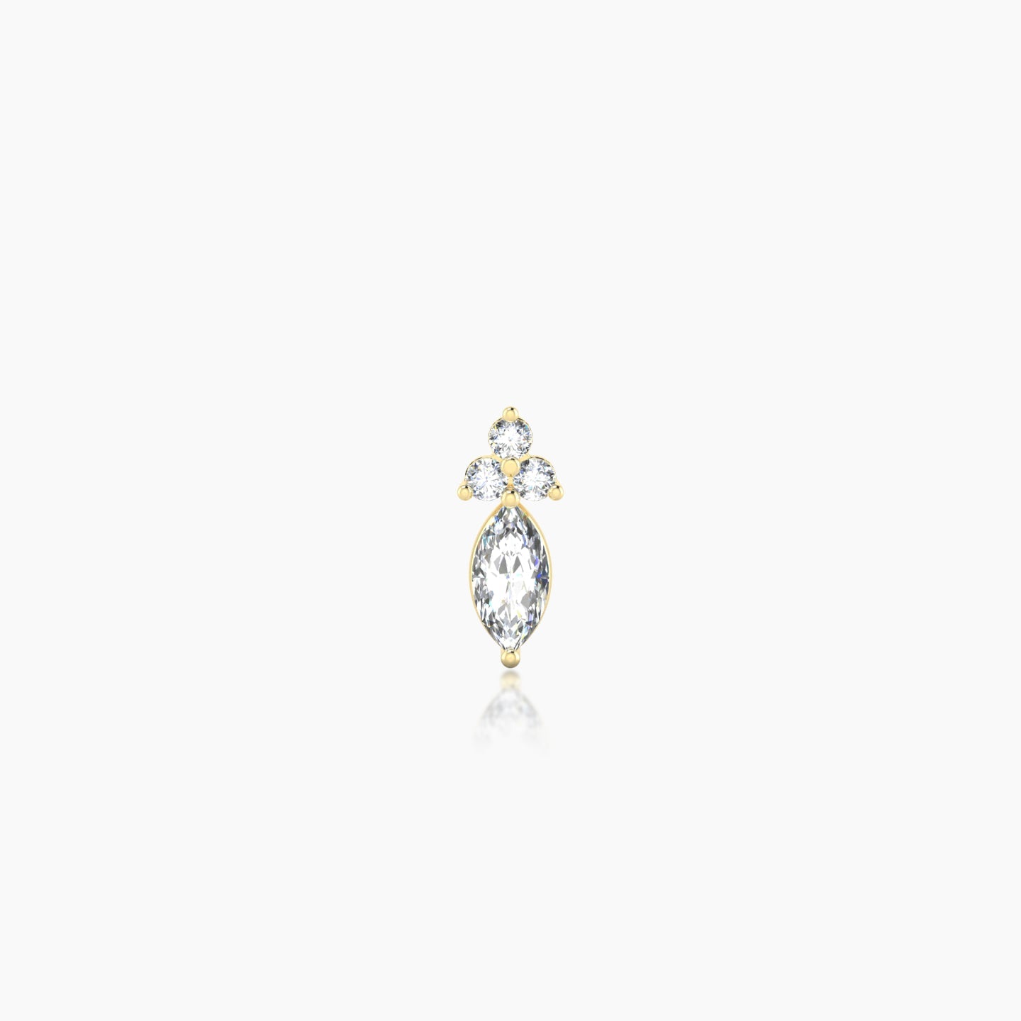 Adeona | 18k Yellow Gold 7 mm 5 mm Diamond Piercing