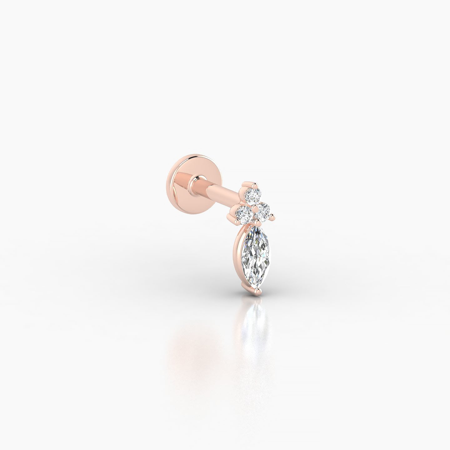 Adeona | 18k Rose Gold 7 mm 5 mm Diamond Piercing