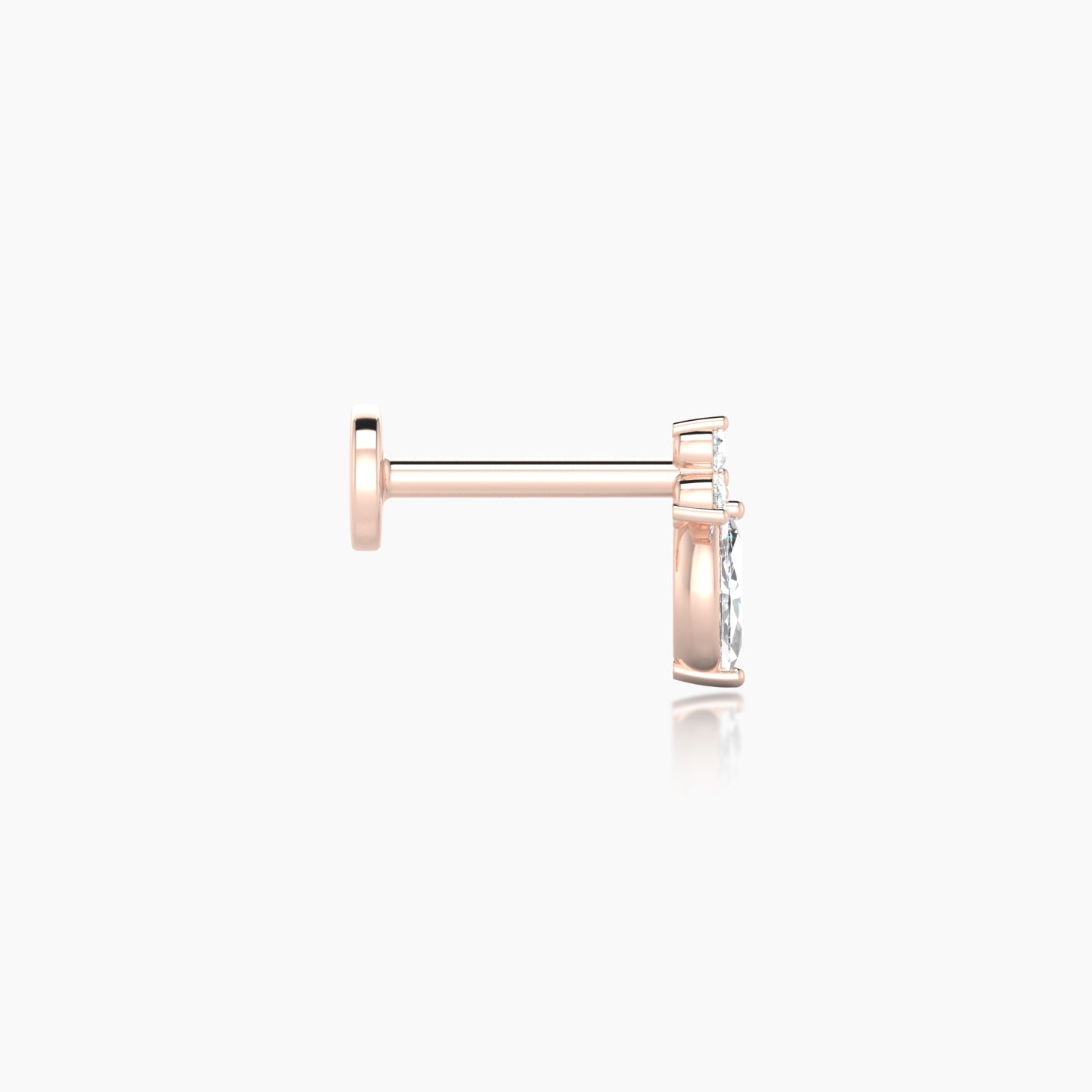 Adeona | 18k Rose Gold 7 mm 5 mm Diamond Piercing