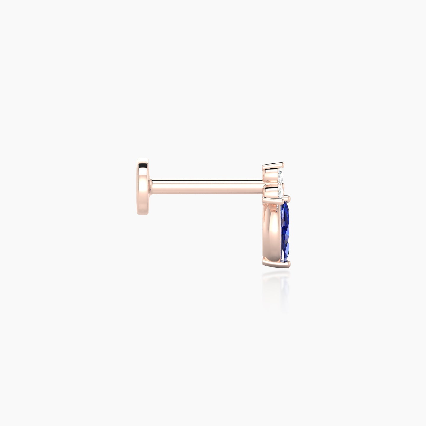 Adeona | 18k Rose Gold 5 mm 7 mm Sapphire & Diamond Piercing