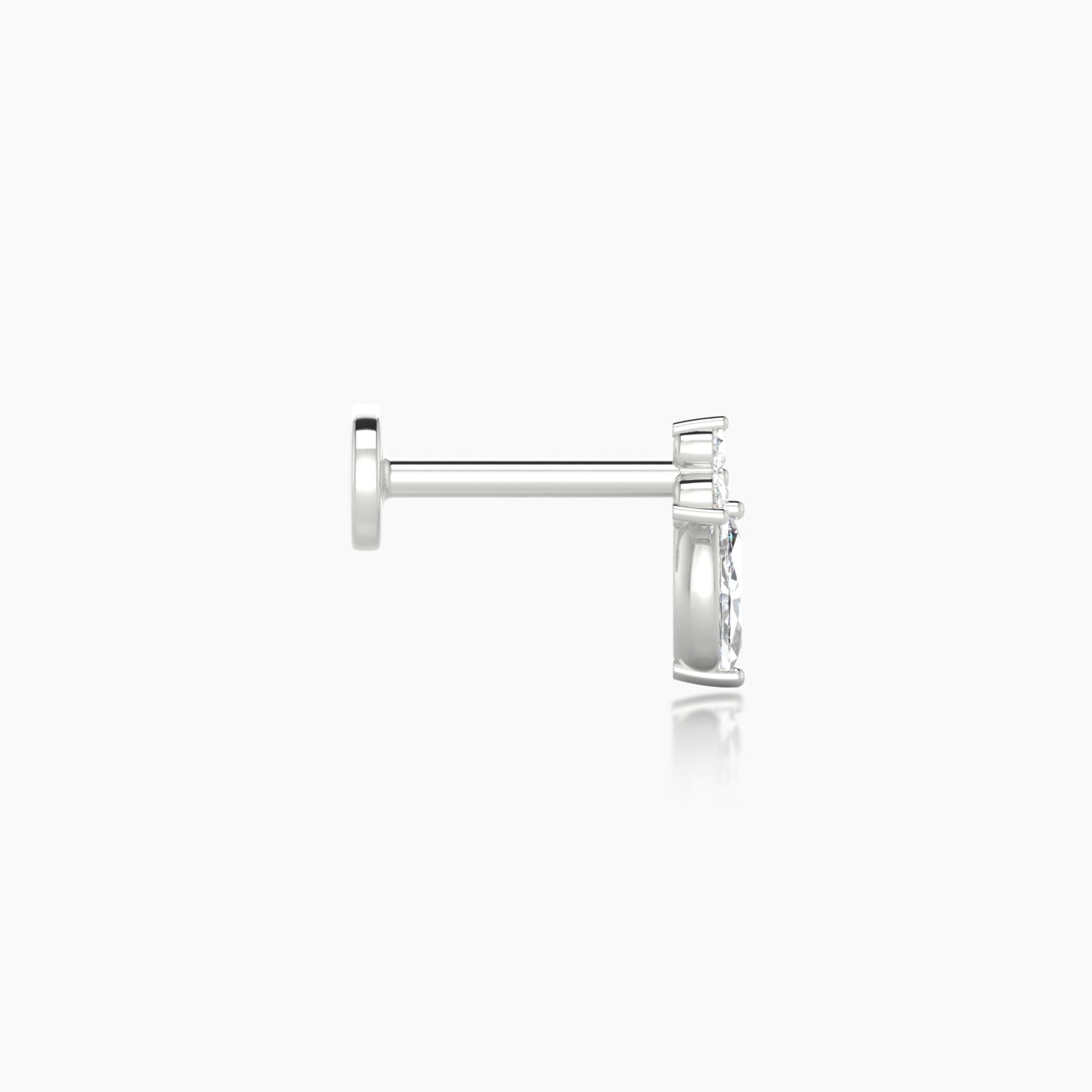 Adeona | 18k White Gold 7 mm 5 mm Diamond Piercing