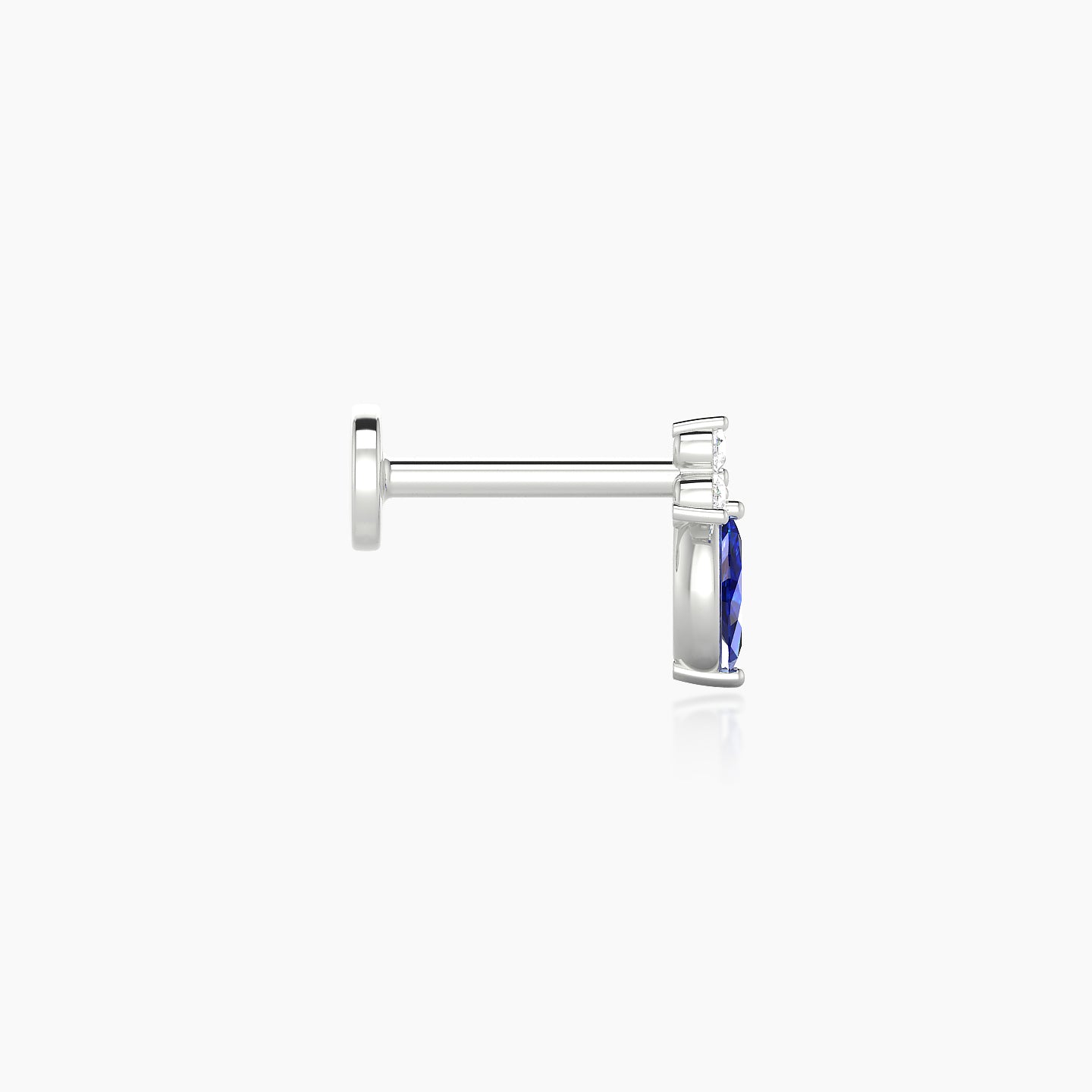 Adeona | 18k White Gold 5 mm 7 mm Sapphire & Diamond Piercing