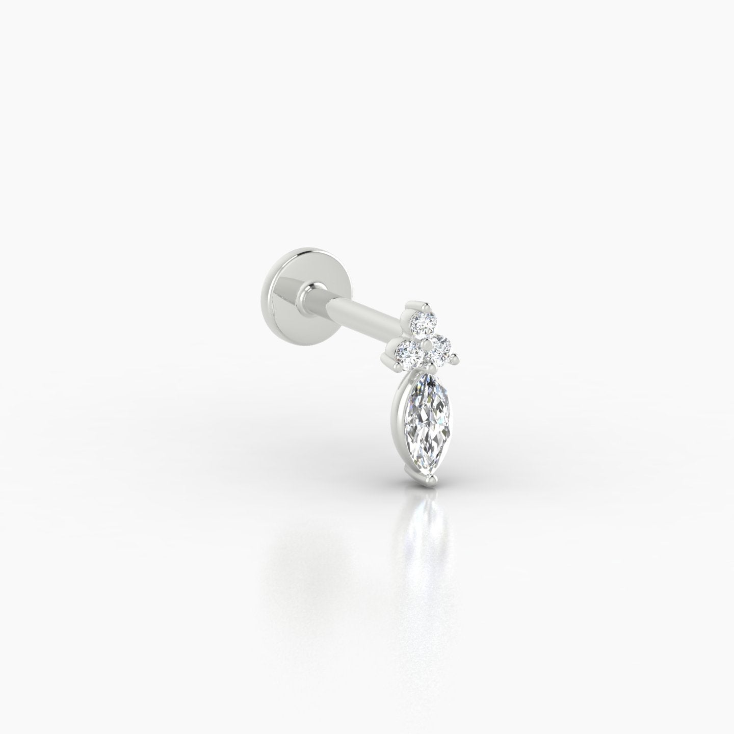 Adeona | 18k White Gold 7 mm 6.5 mm Diamond Piercing