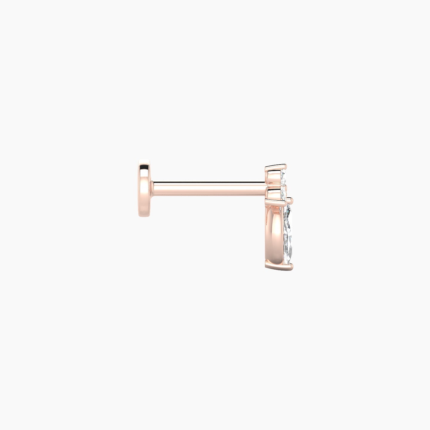 Adeona | 18k Rose Gold 7 mm 6.5 mm Diamond Piercing