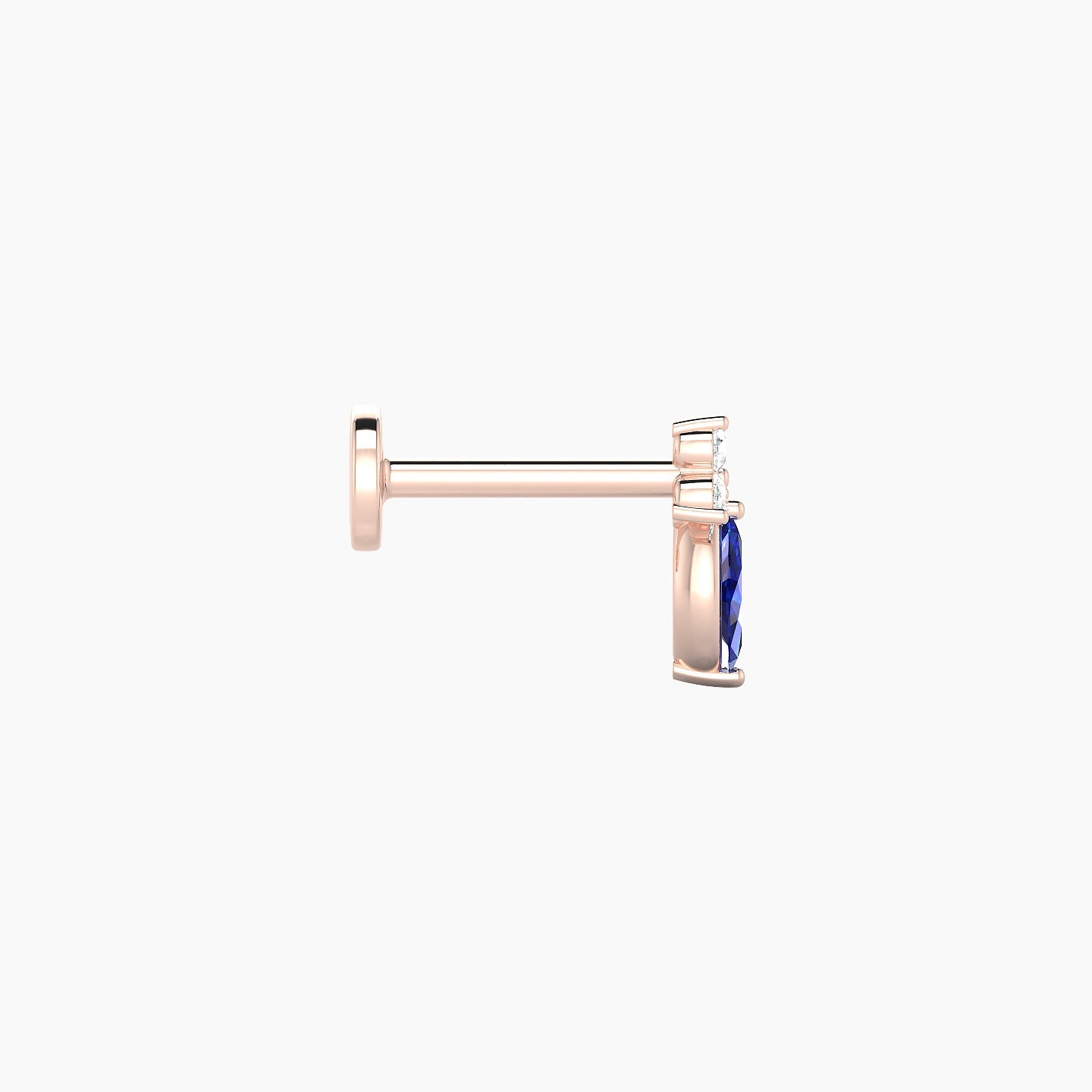 Adeona | 18k Rose Gold 6.5 mm 7 mm Sapphire & Diamond Piercing