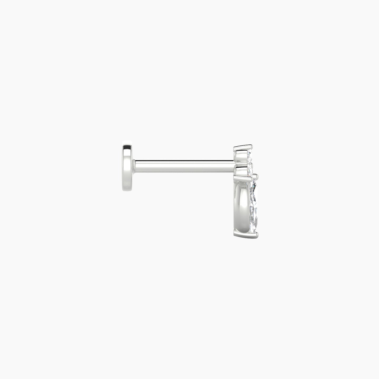 Adeona | 18k White Gold 7 mm 6.5 mm Diamond Piercing