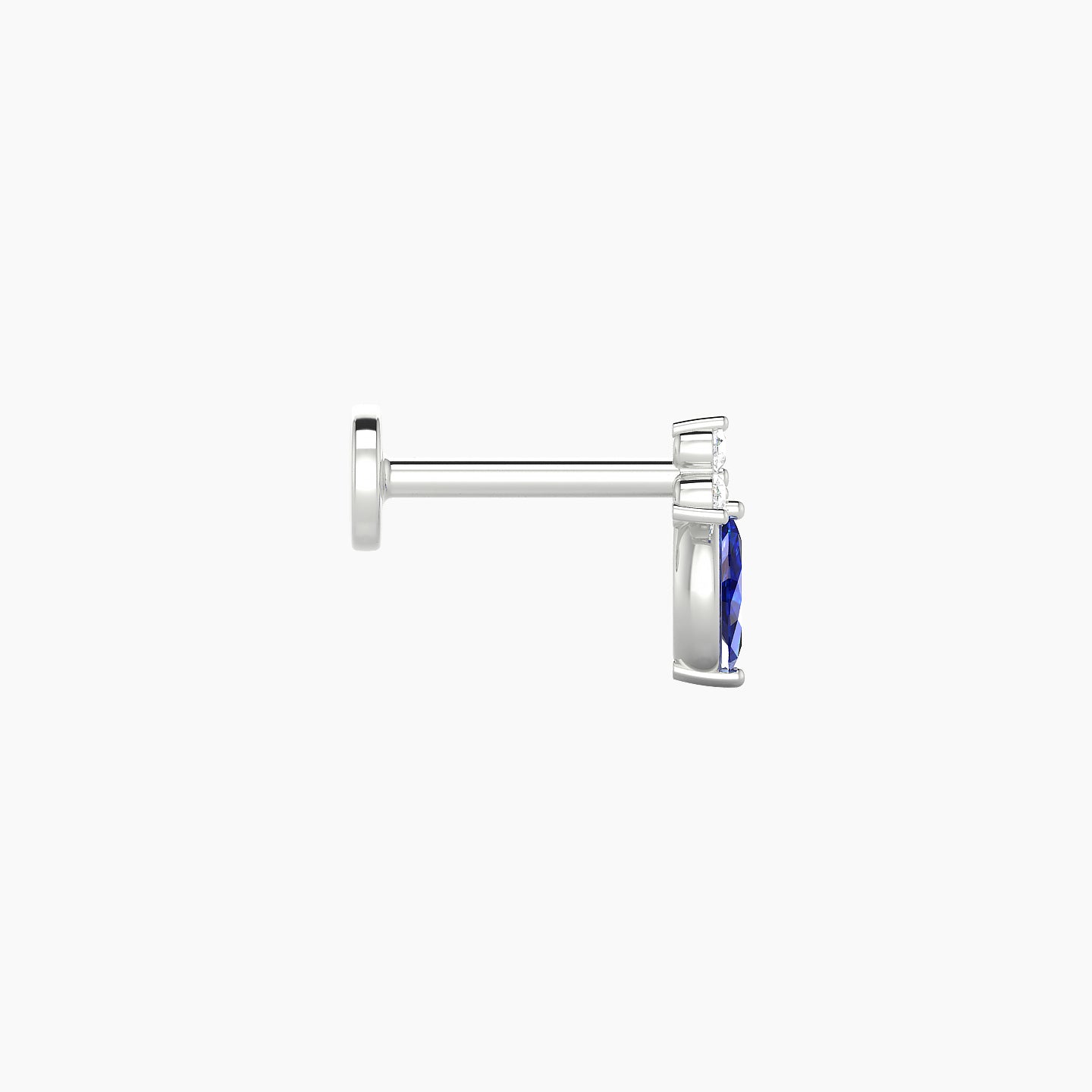 Adeona | 18k White Gold 6.5 mm 7 mm Sapphire & Diamond Piercing