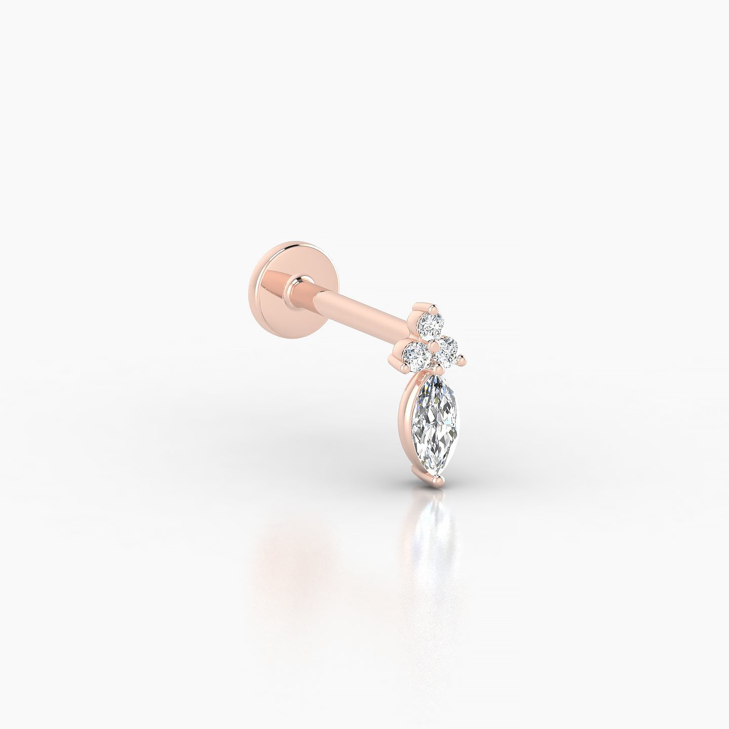 Adeona | 18k Rose Gold 7 mm 8 mm Diamond Piercing