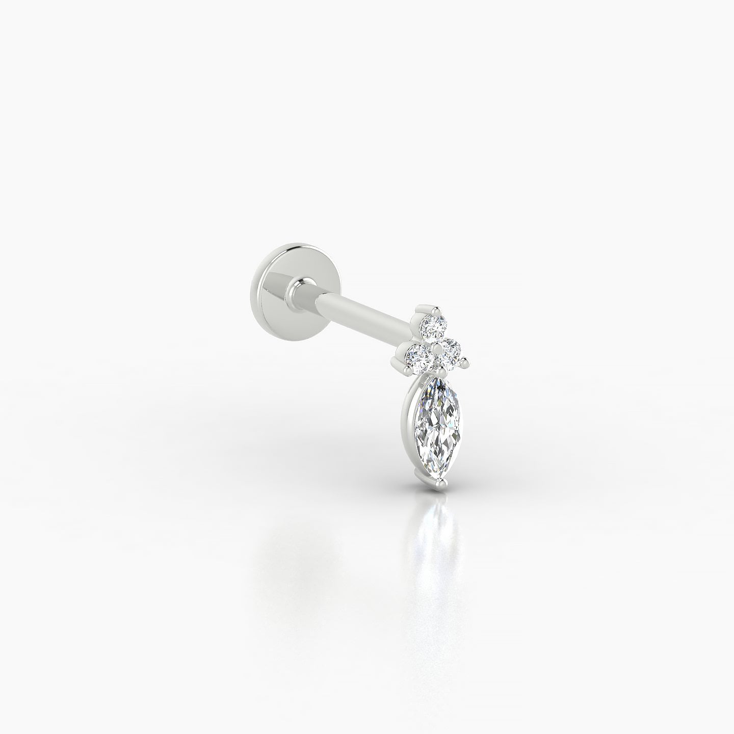 Adeona | 18k White Gold 7 mm 8 mm Diamond Piercing