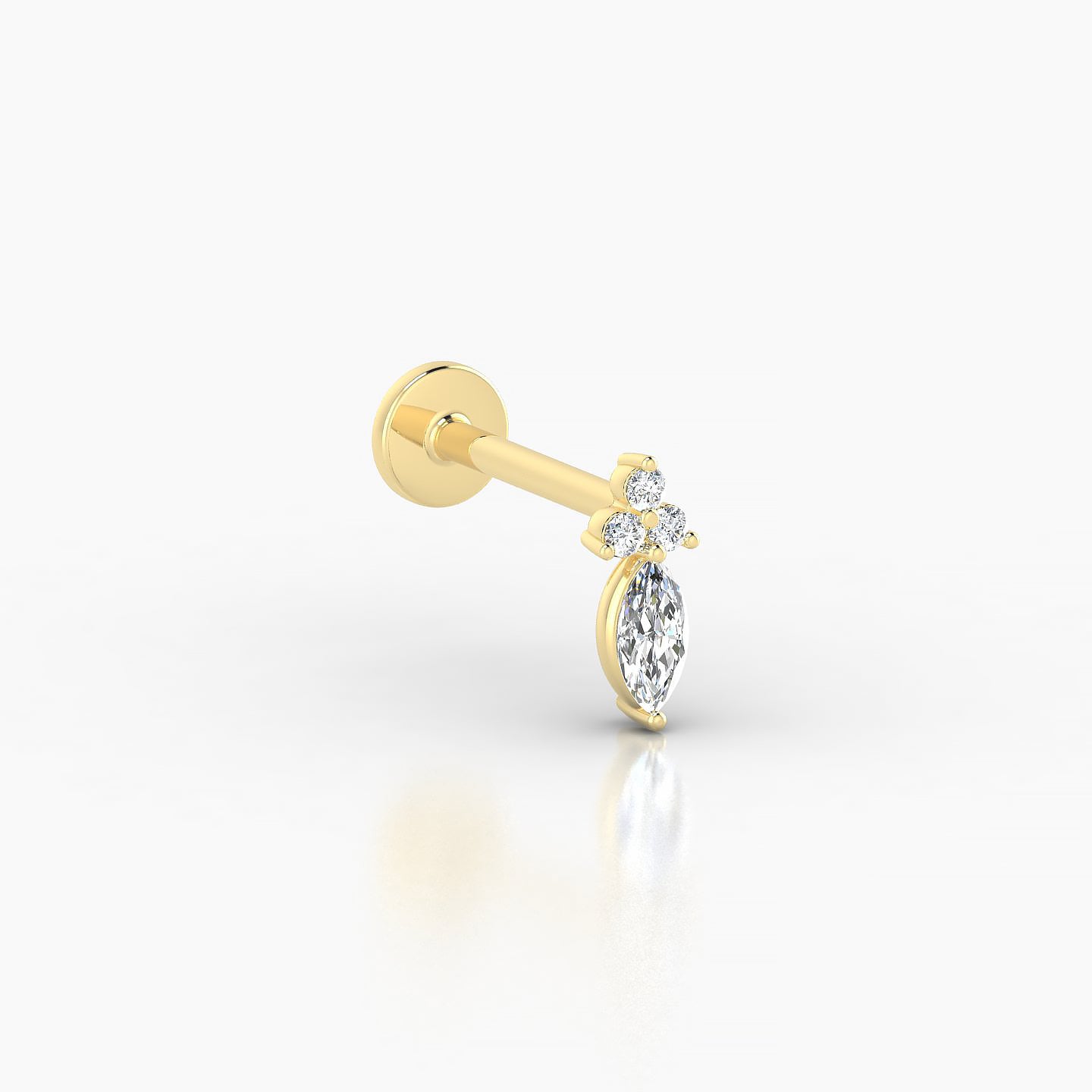 Adeona | 18k Yellow Gold 7 mm 8 mm Diamond Piercing