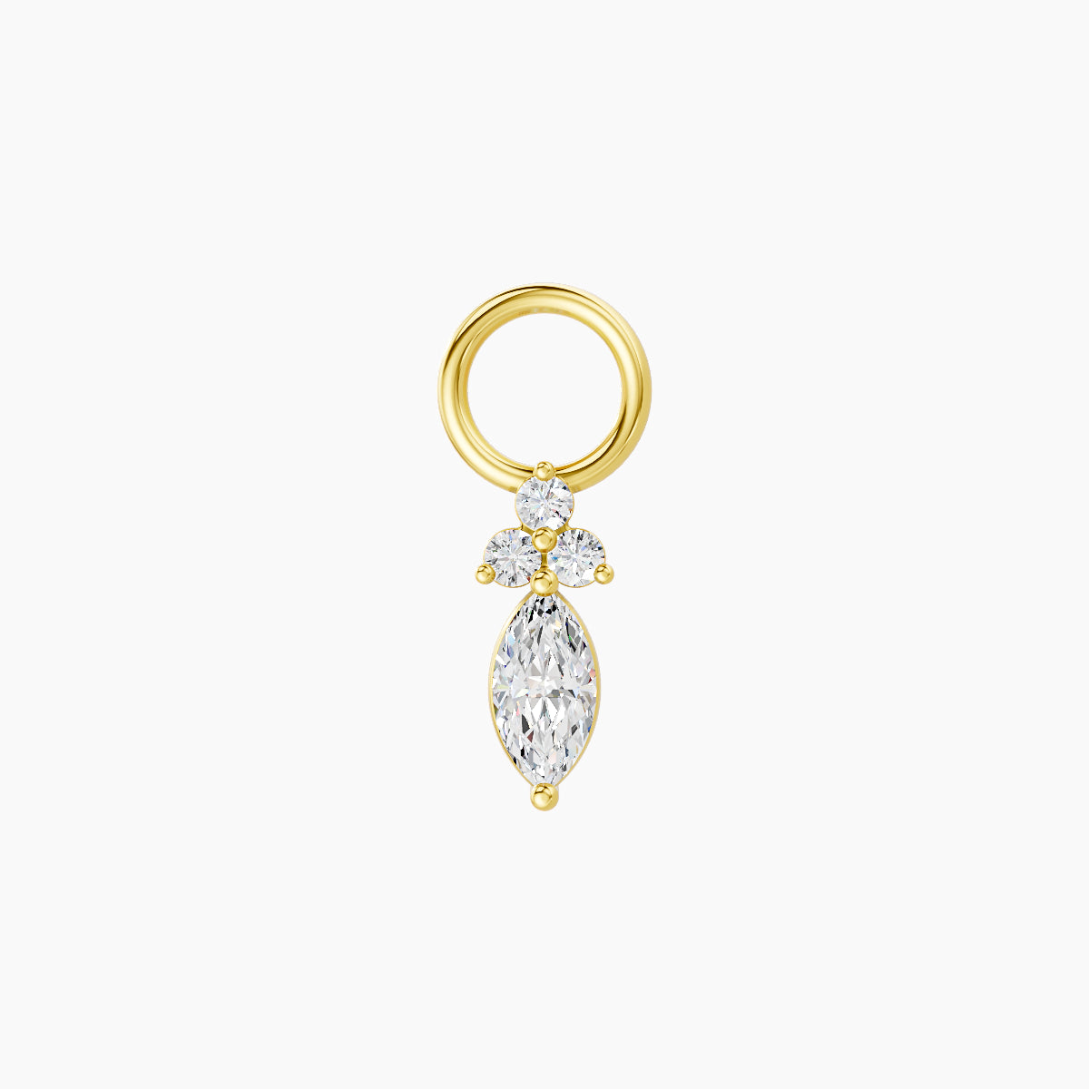 Adeona | 18k Yellow Gold 7 mm Diamond Charm