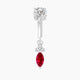 Adeona | Ruby & Diamond Rook Piercing