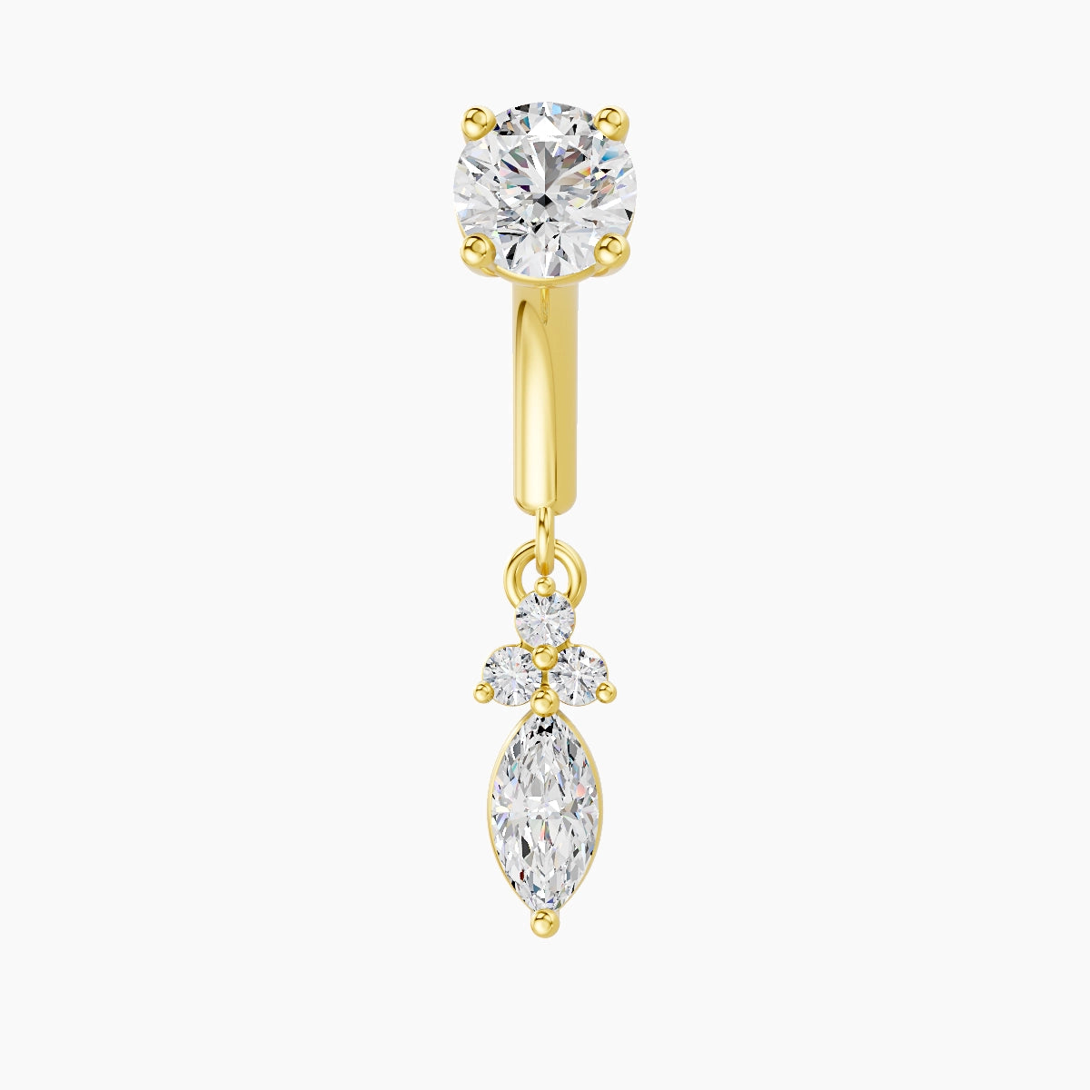 Adeona | 18k Yellow Gold 6 mm Diamond Rook Piercing