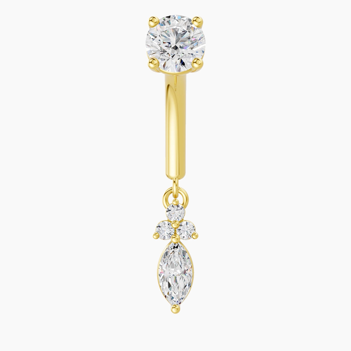 Adeona | 18k Yellow Gold 8 mm Diamond Rook Piercing