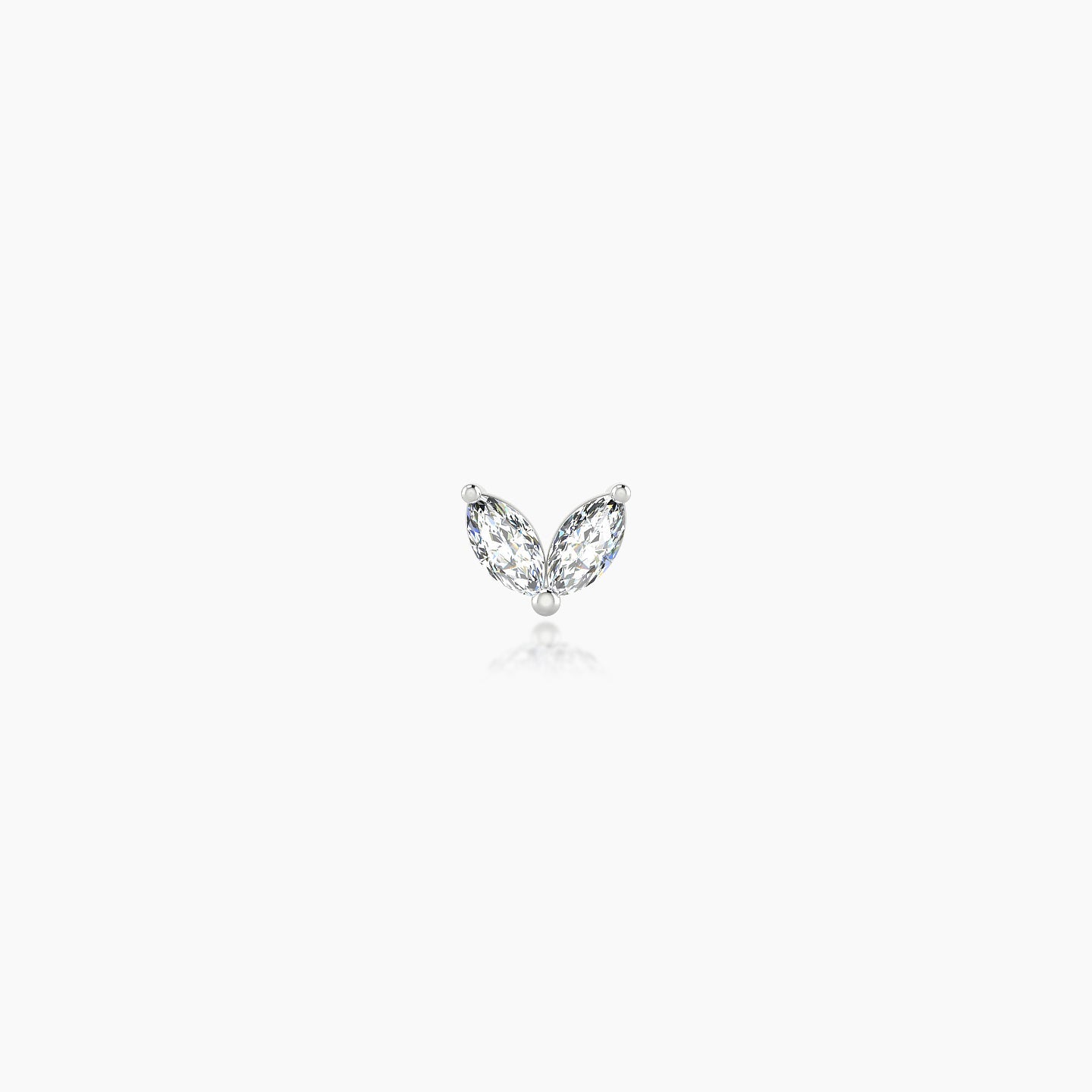 Adona | 18k White Gold 4.5 mm 5 mm Diamond Nostril Piercing