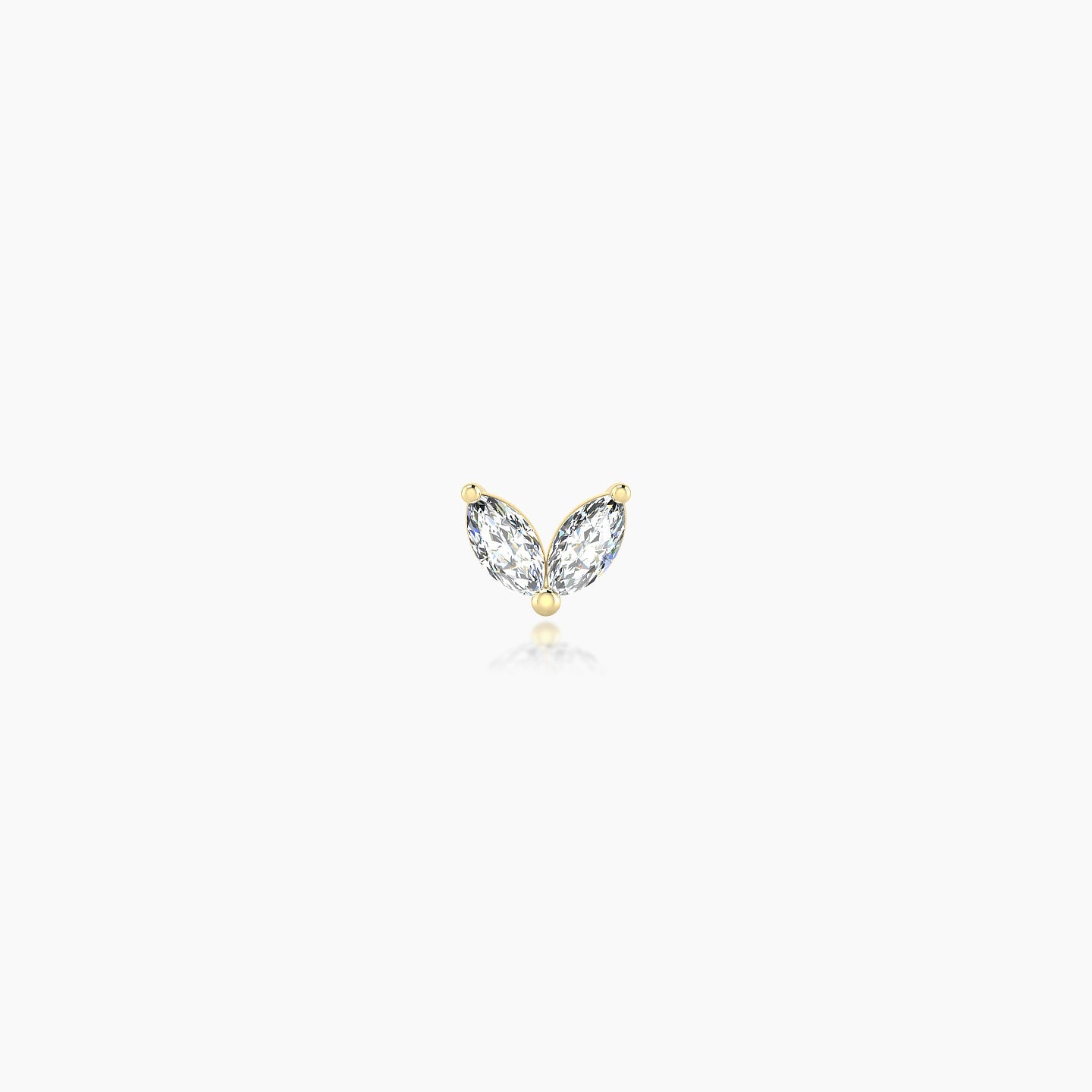 Adona | 18k Yellow Gold 4.5 mm 5 mm Diamond Nostril Piercing