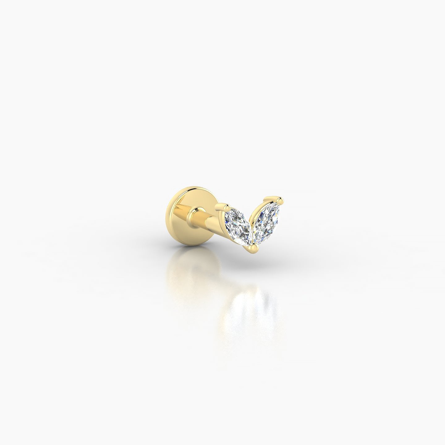 Adona | 18k Yellow Gold 4.5 mm 5 mm Diamond Nostril Piercing