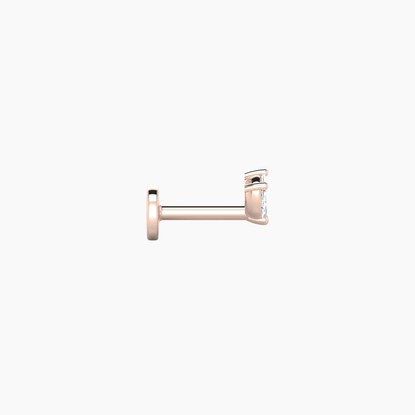 Adona | 18k Rose Gold 4.5 mm 5 mm Diamond Nostril Piercing