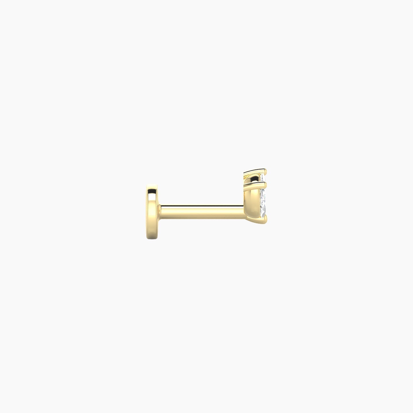 Adona | 18k Yellow Gold 4.5 mm 5 mm Diamond Nostril Piercing