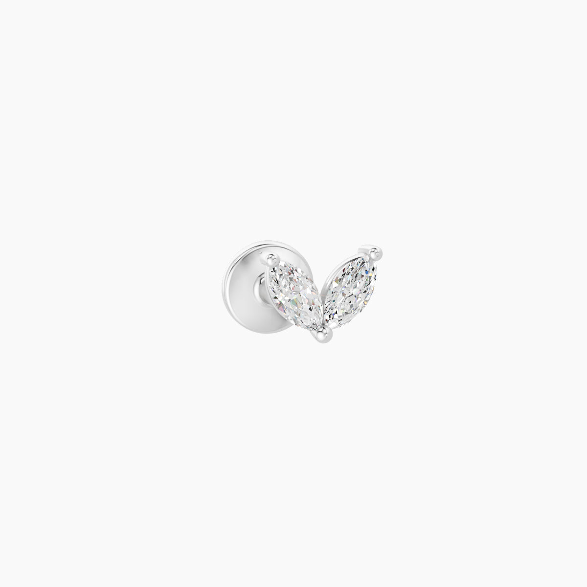 Adona | 18k White Gold 4.5 mm 5 mm Diamond Piercing