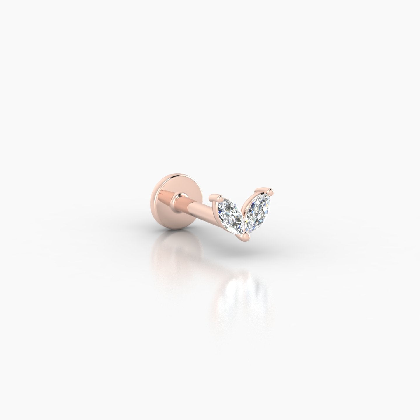 Adona | 18k Rose Gold 4.5 mm 6.5 mm Diamond Nostril Piercing