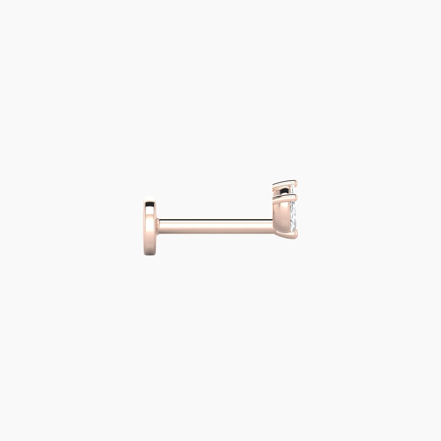 Adona | 18k Rose Gold 4.5 mm 6.5 mm Diamond Nostril Piercing