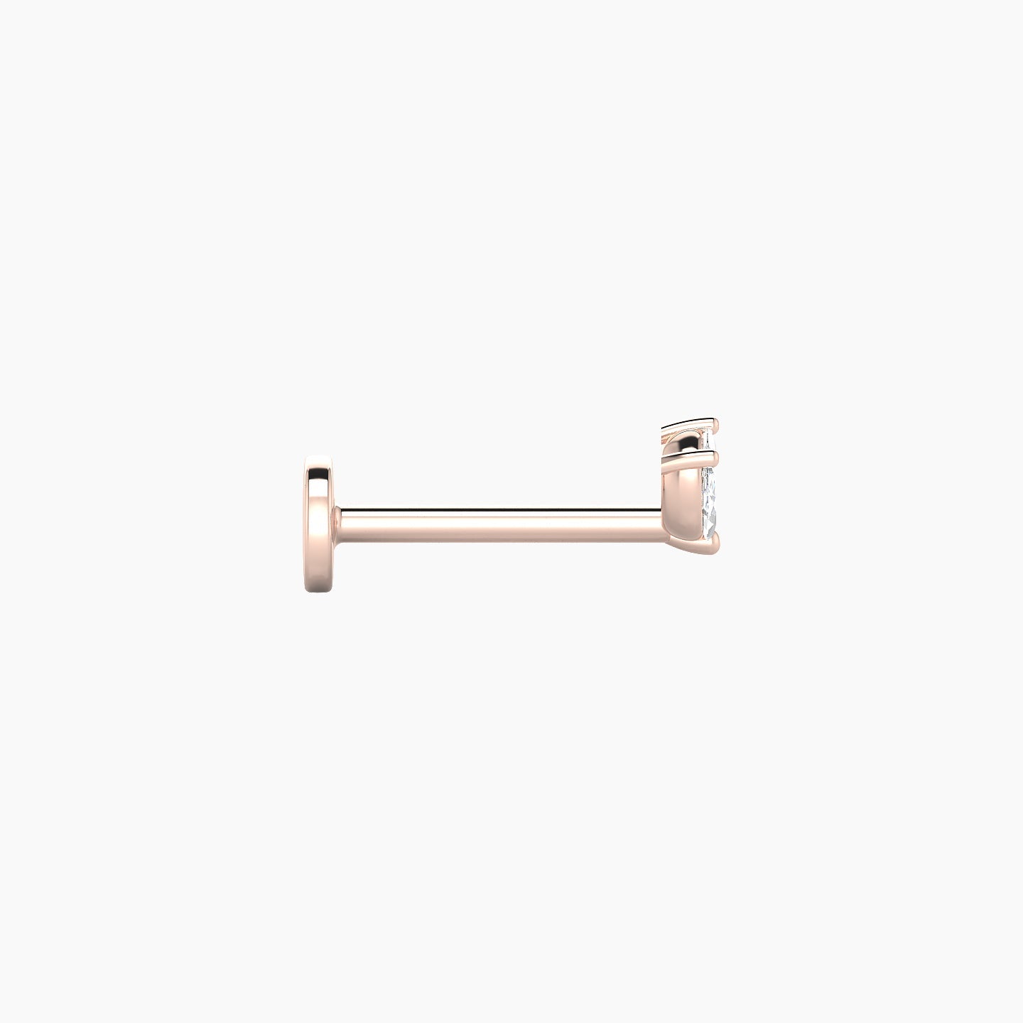 Adona | 18k Rose Gold 4.5 mm 8 mm Diamond Nostril Piercing