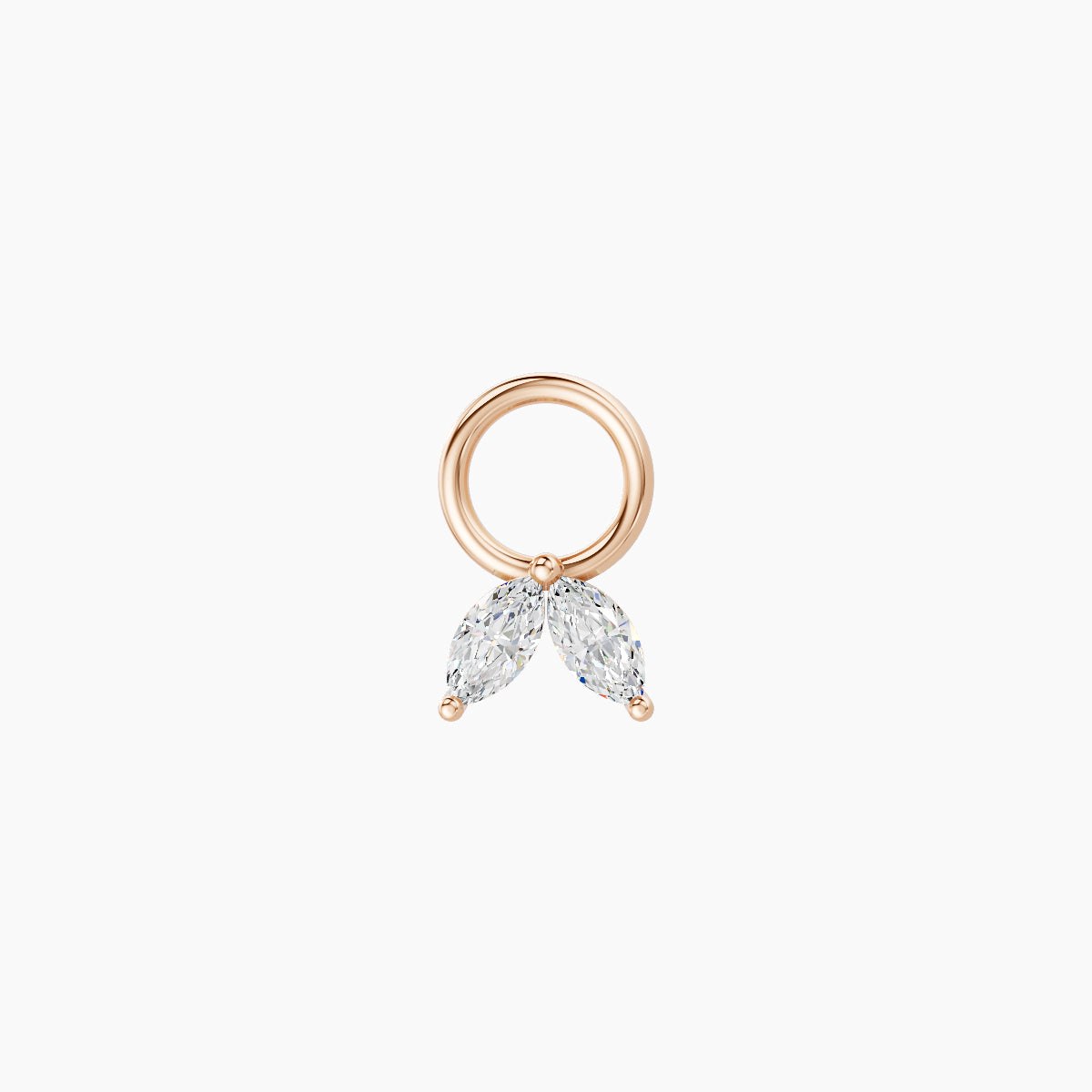 Adona | 18k Rose Gold 4.5 mm Diamond Charm