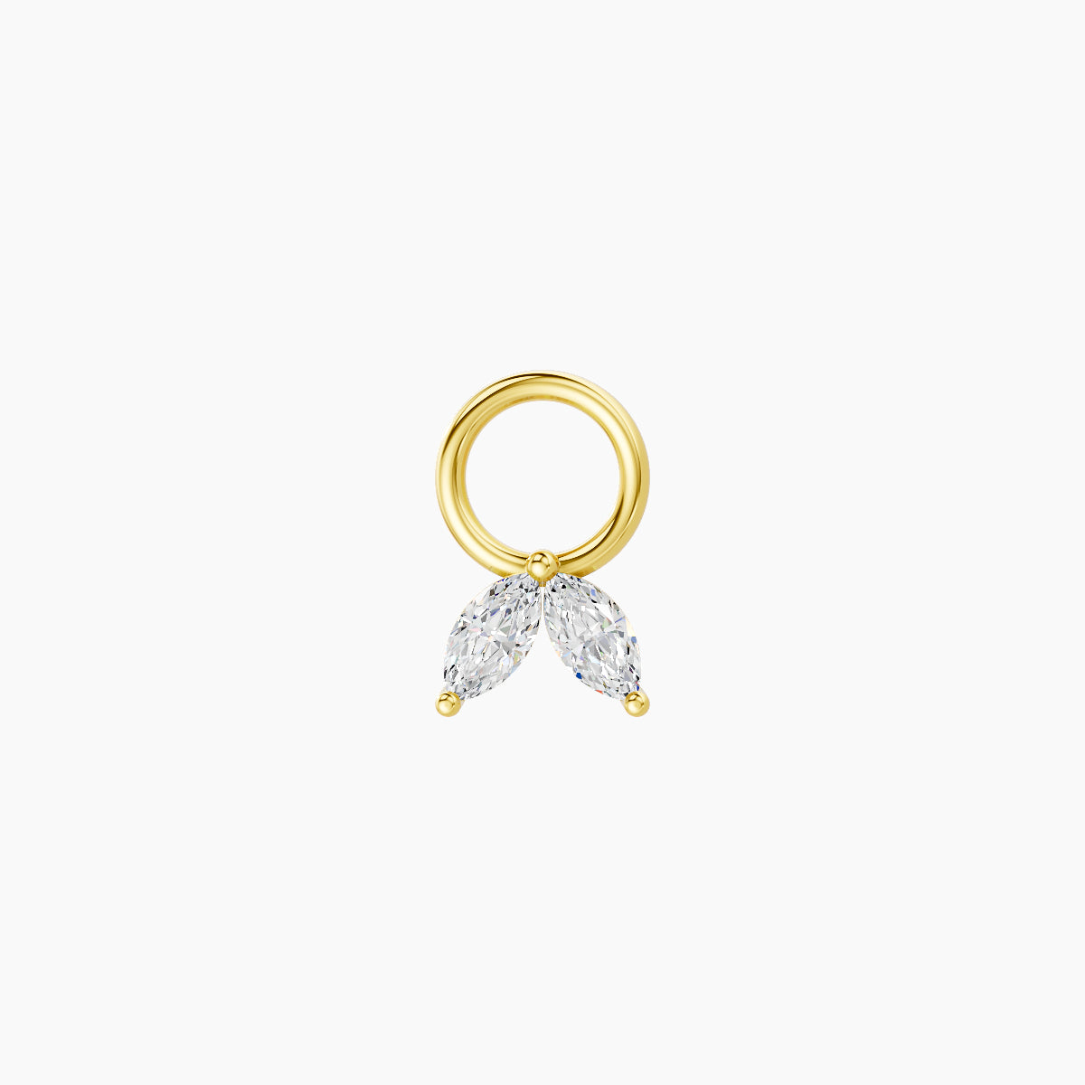 Adona | 18k Yellow Gold 4.5 mm Diamond Charm