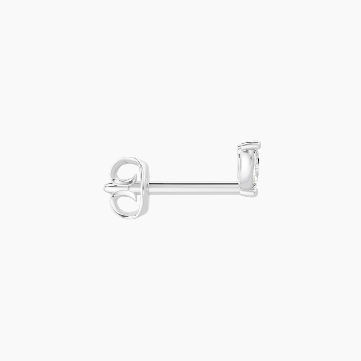 Adona | 18k White Gold 4.5 mm Diamond Earring