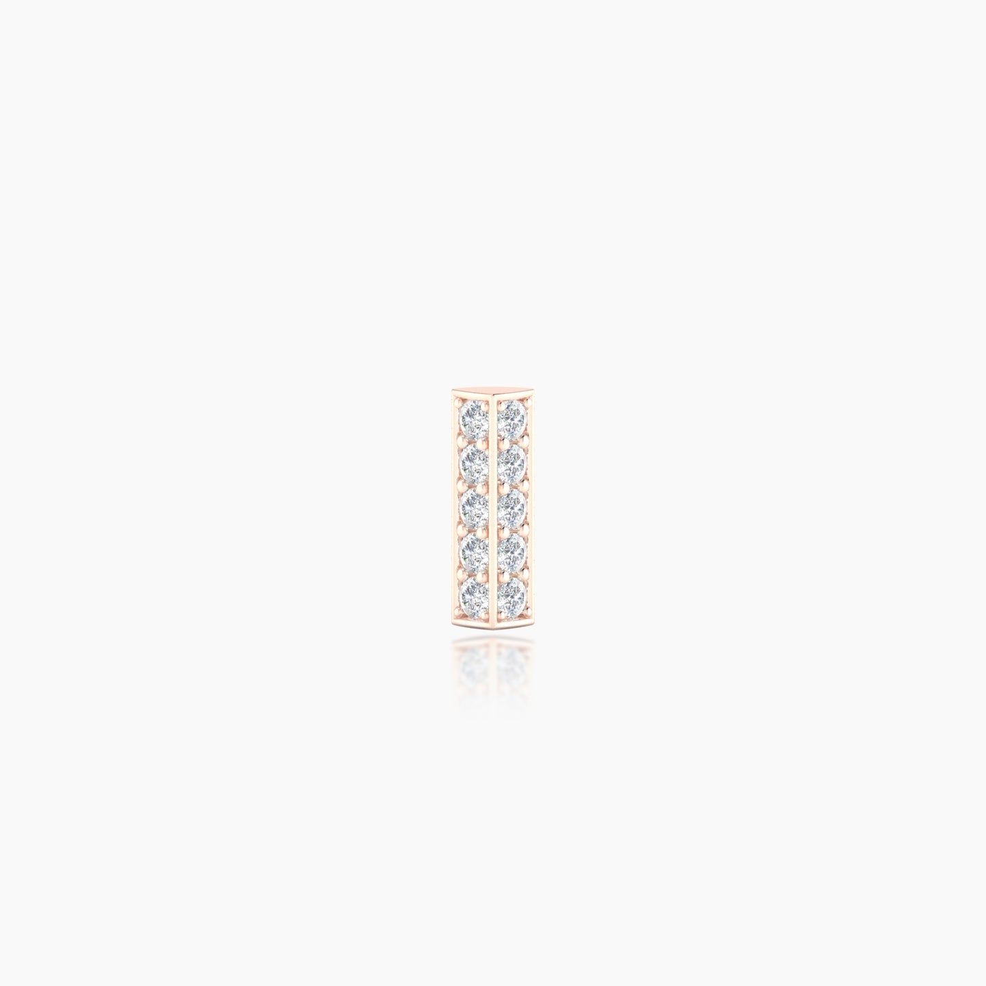 Ala | 18k Rose Gold 6.5 mm 5 mm Bar Diamond Piercing