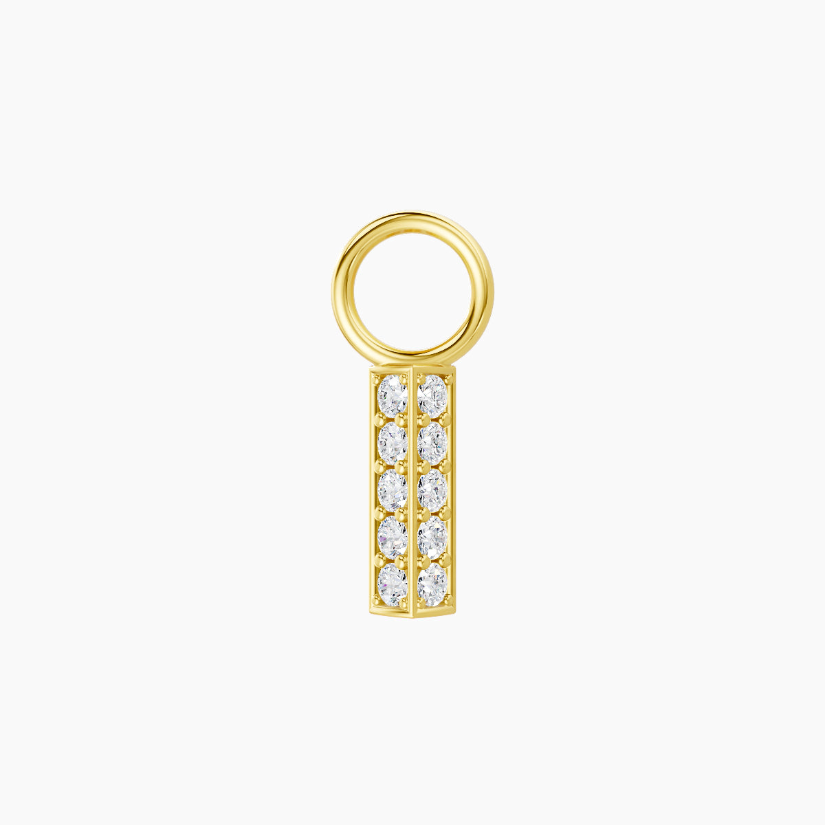 Ala | 18k Yellow Gold 6.5 mm Bar Diamond Charm