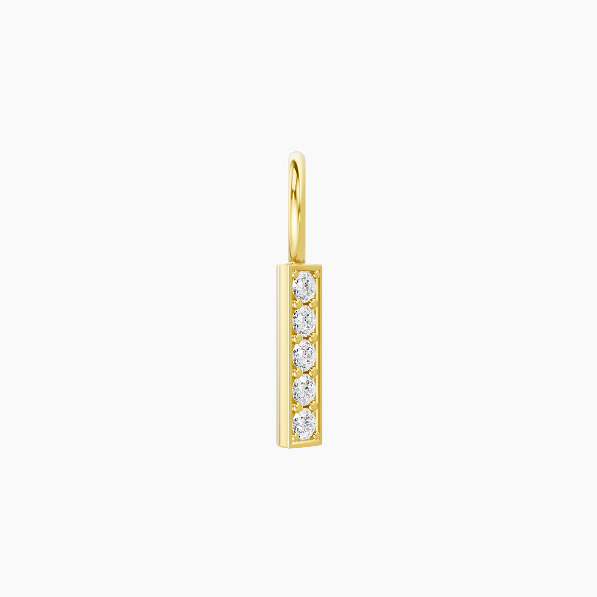 Ala | 18k Yellow Gold 6.5 mm Bar Diamond Charm