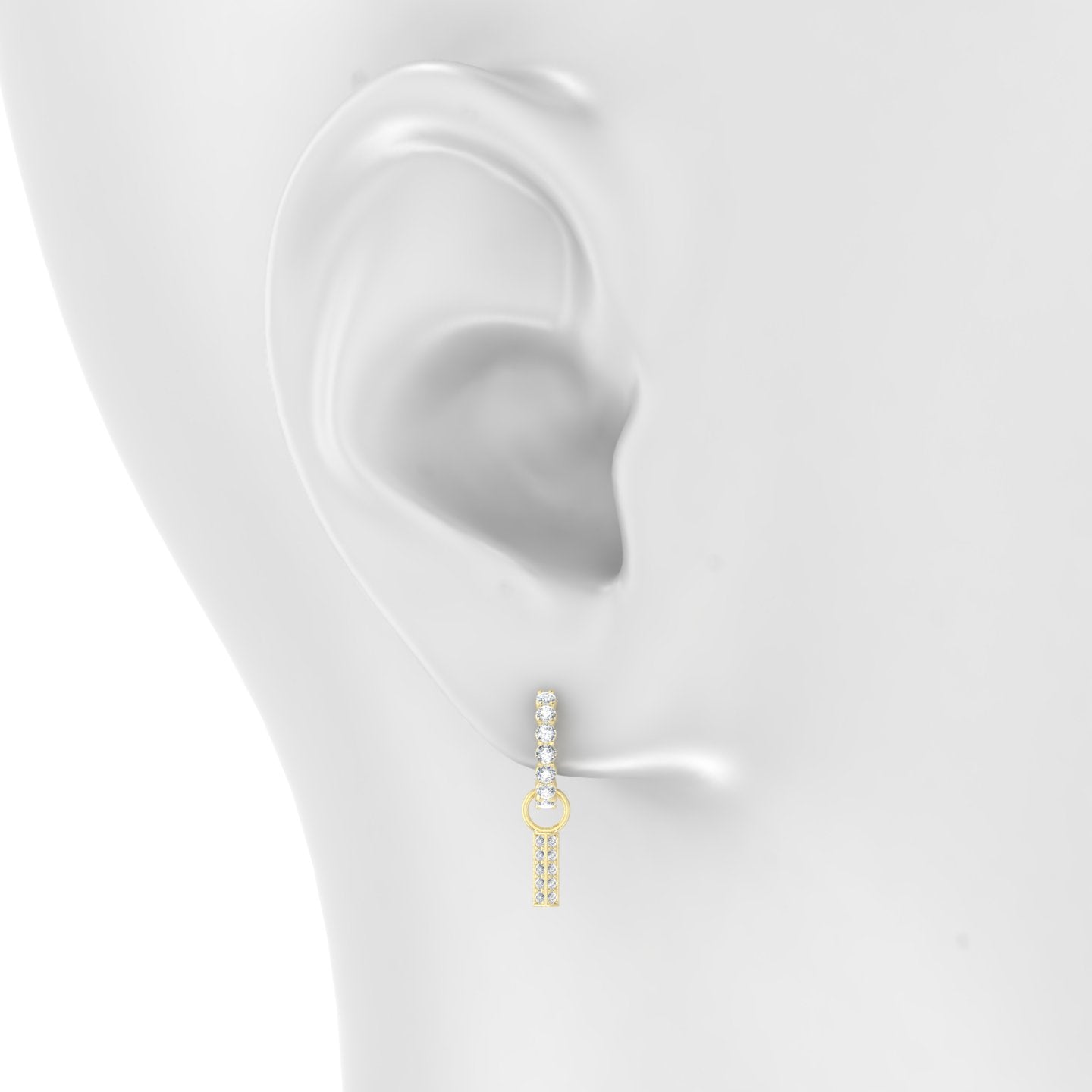 Ala | 18k Yellow Gold 6.5 mm Bar Diamond Charm